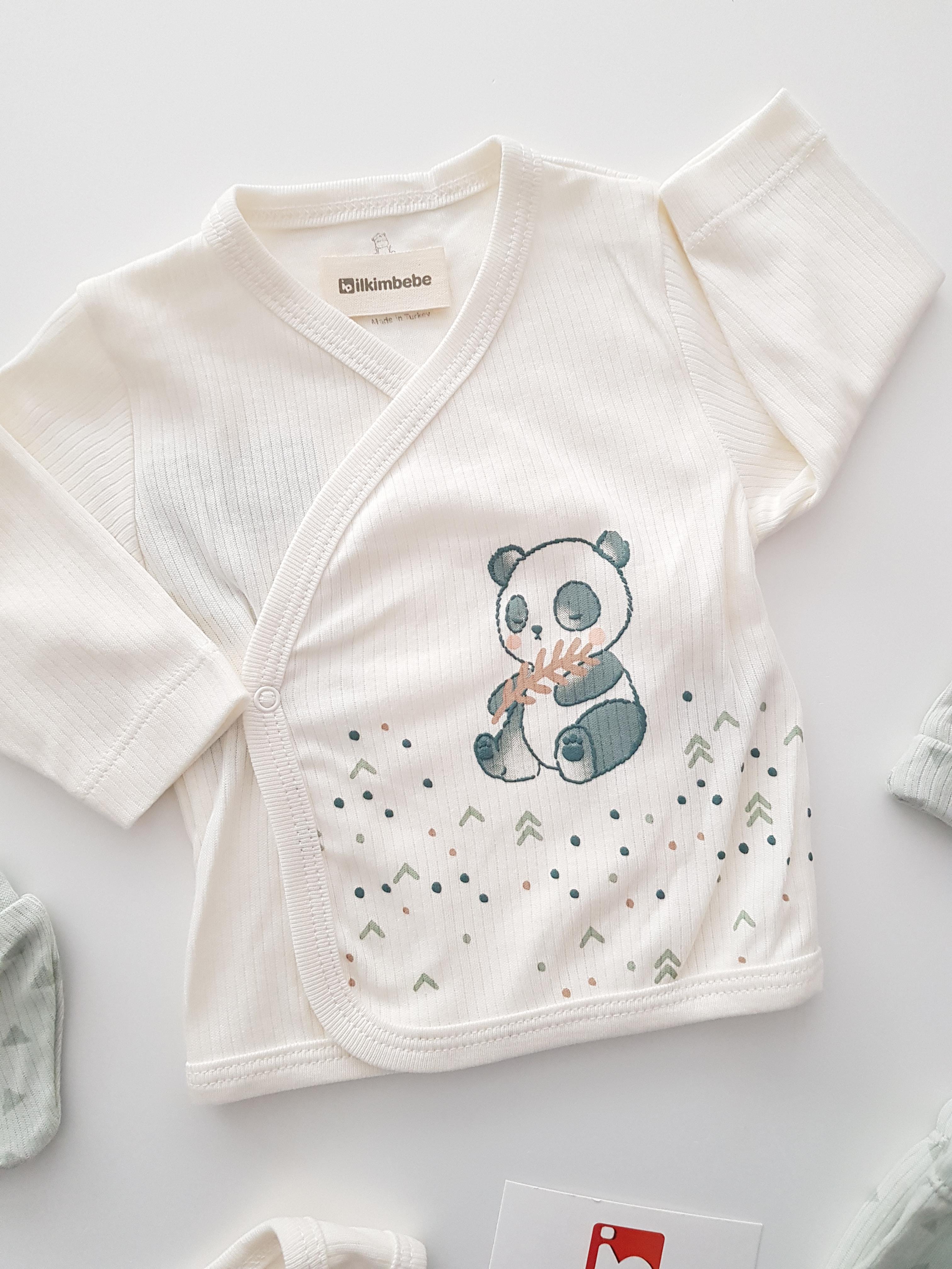Panda 5li Yenidoğan Hastane Çıkış Seti - ERKEK BEBEK