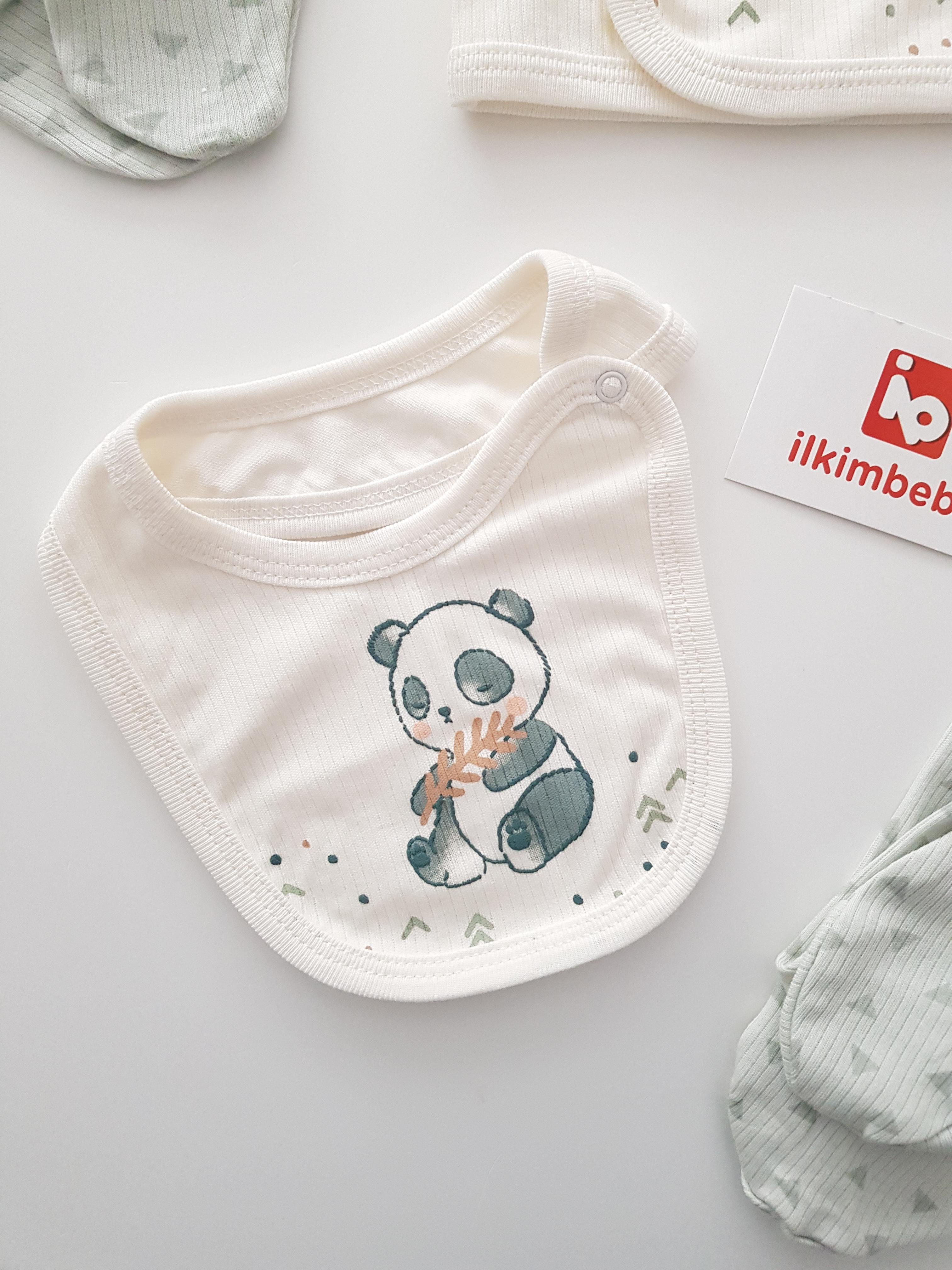 Panda 5li Yenidoğan Hastane Çıkış Seti - ERKEK BEBEK