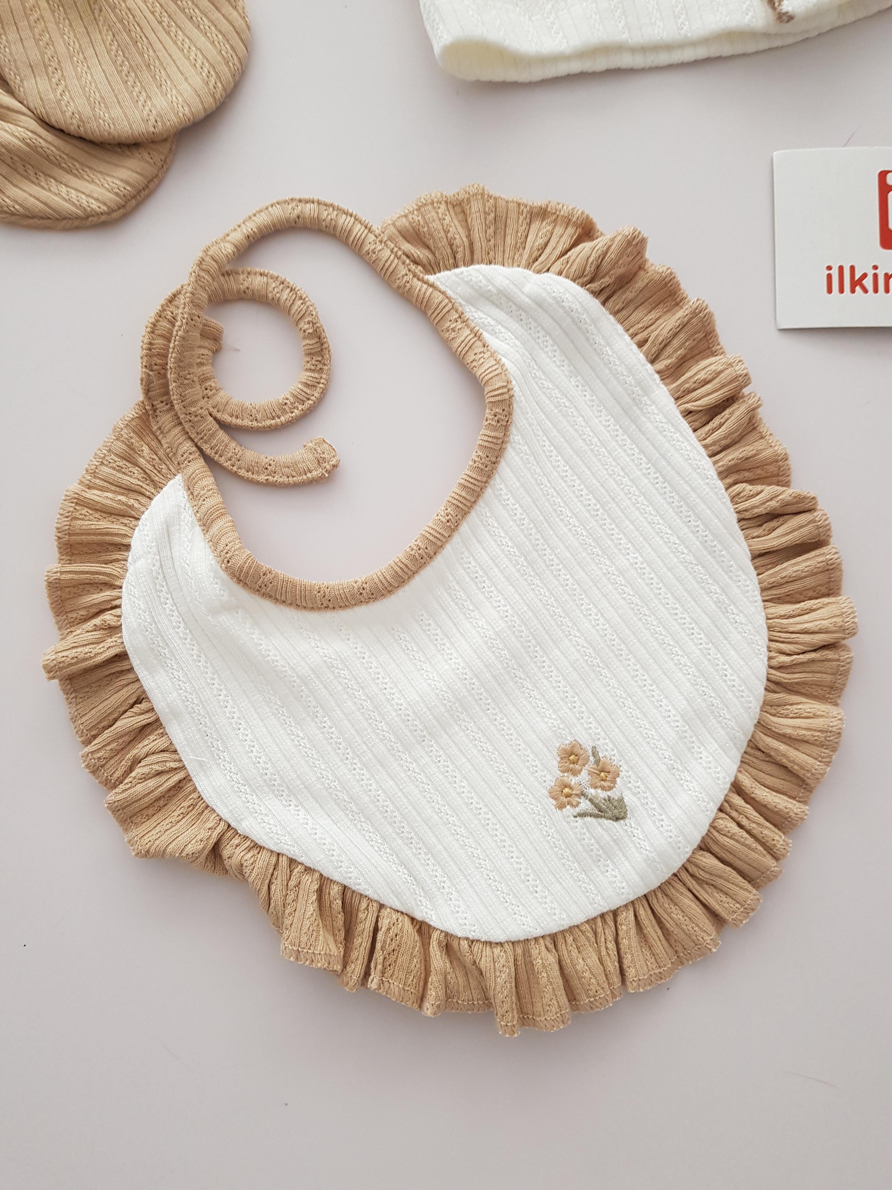 Papatya İşlemeli Yakalı 5li Set - KIZ BEBEK