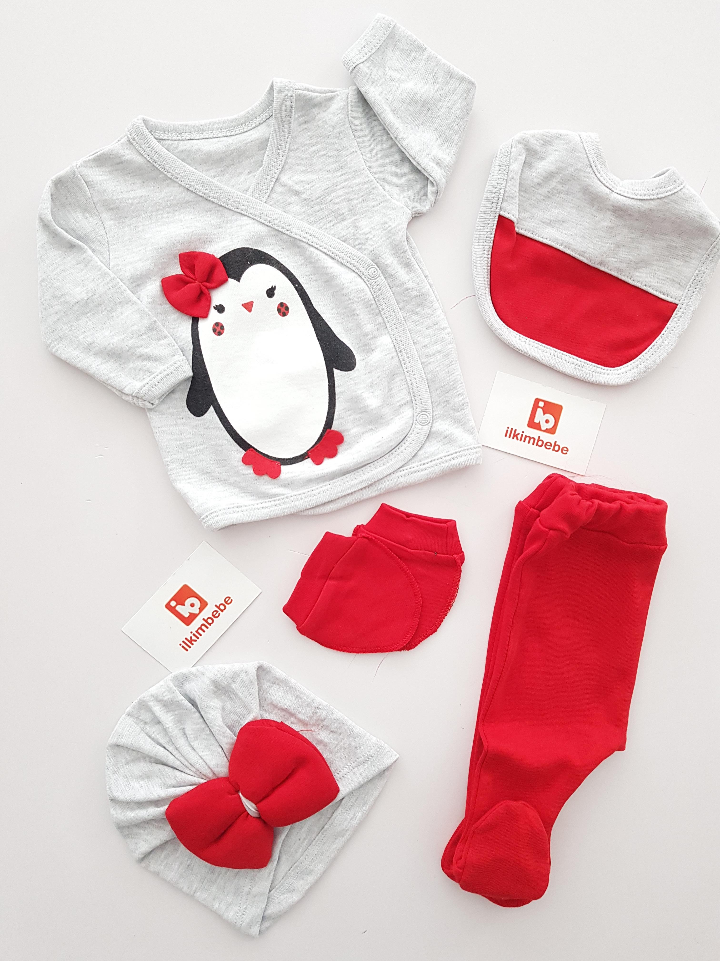 Penguenli 5li Set - KIZ BEBEK