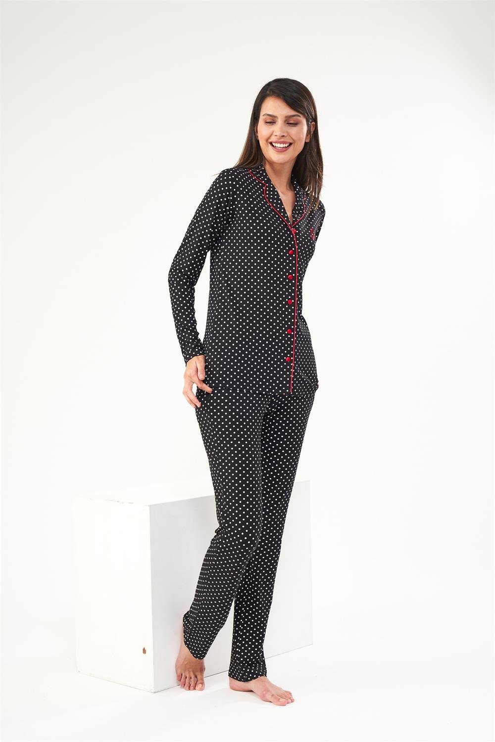 Puantiyeli Kadın Pijama Takımı - KADIN