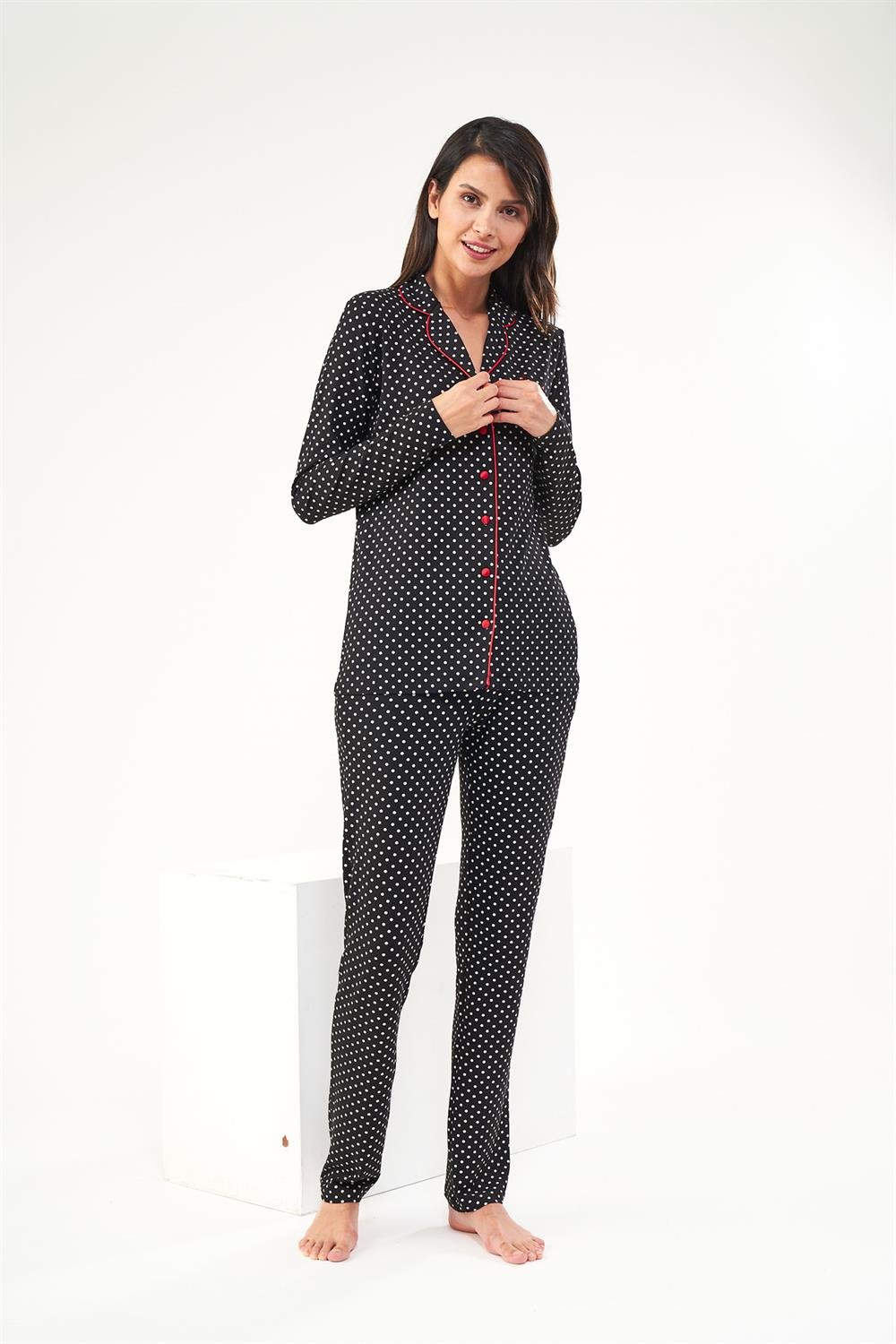 Puantiyeli Kadın Pijama Takımı - KADIN