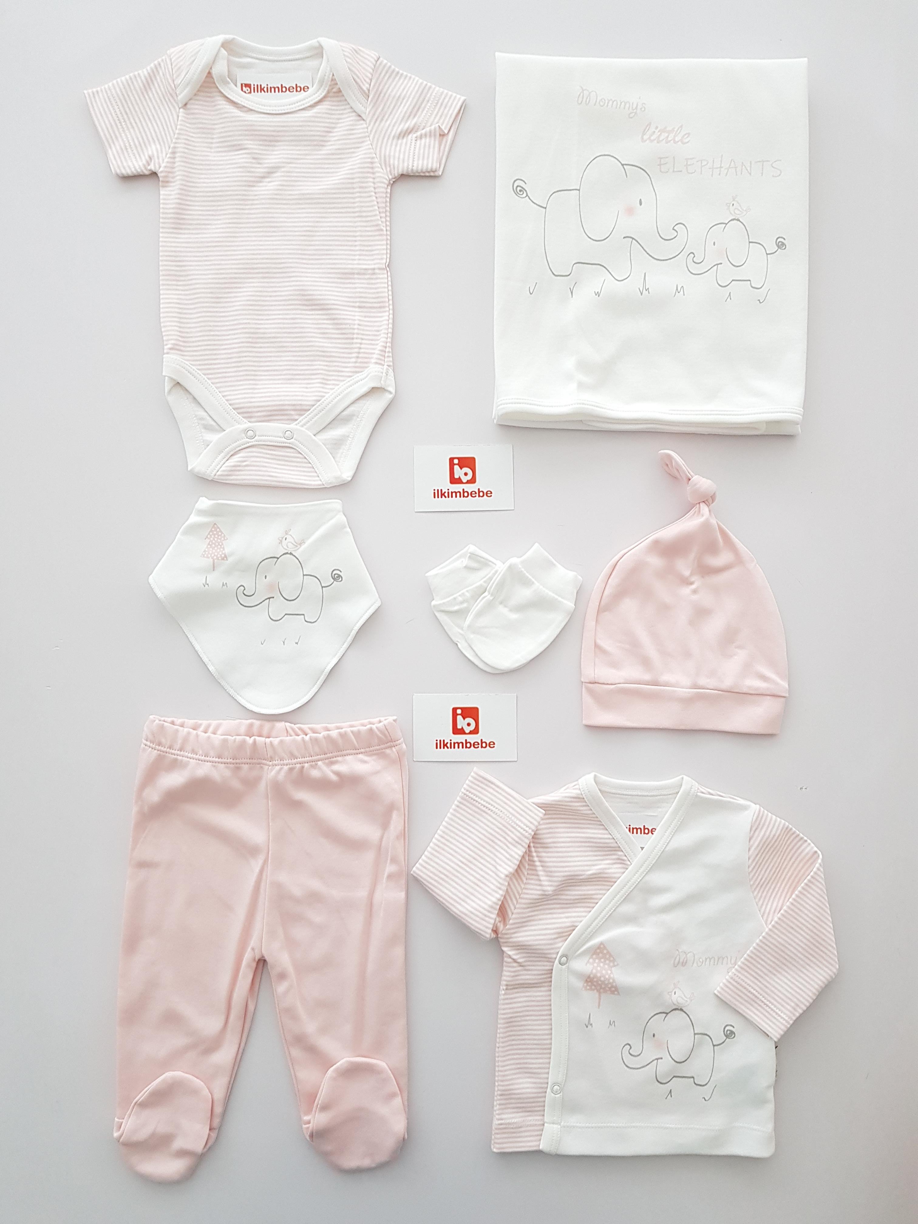Sevimli Fil 7li Set - KIZ BEBEK