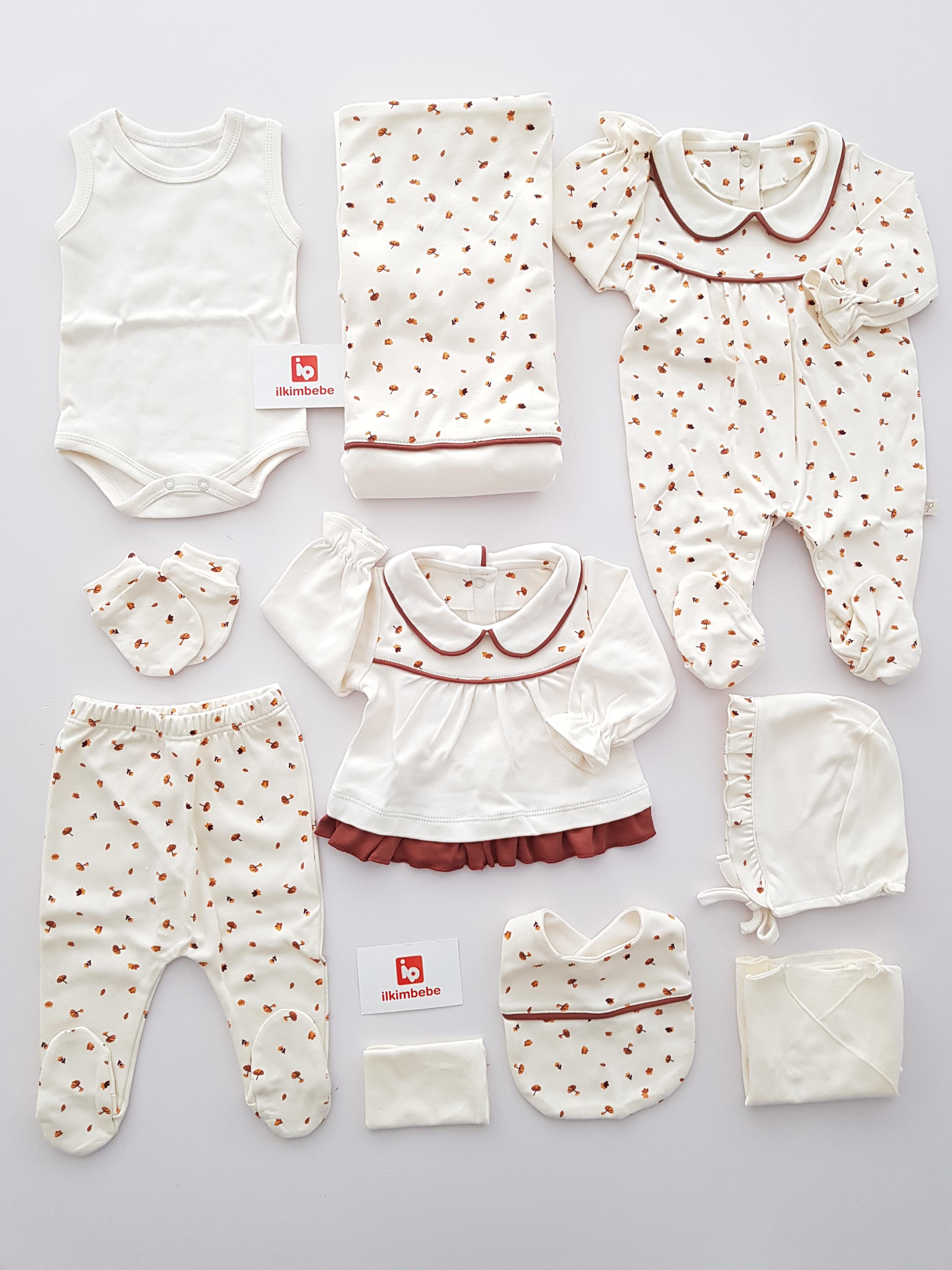 Yapraklı 10lu Set - KIZ BEBEK