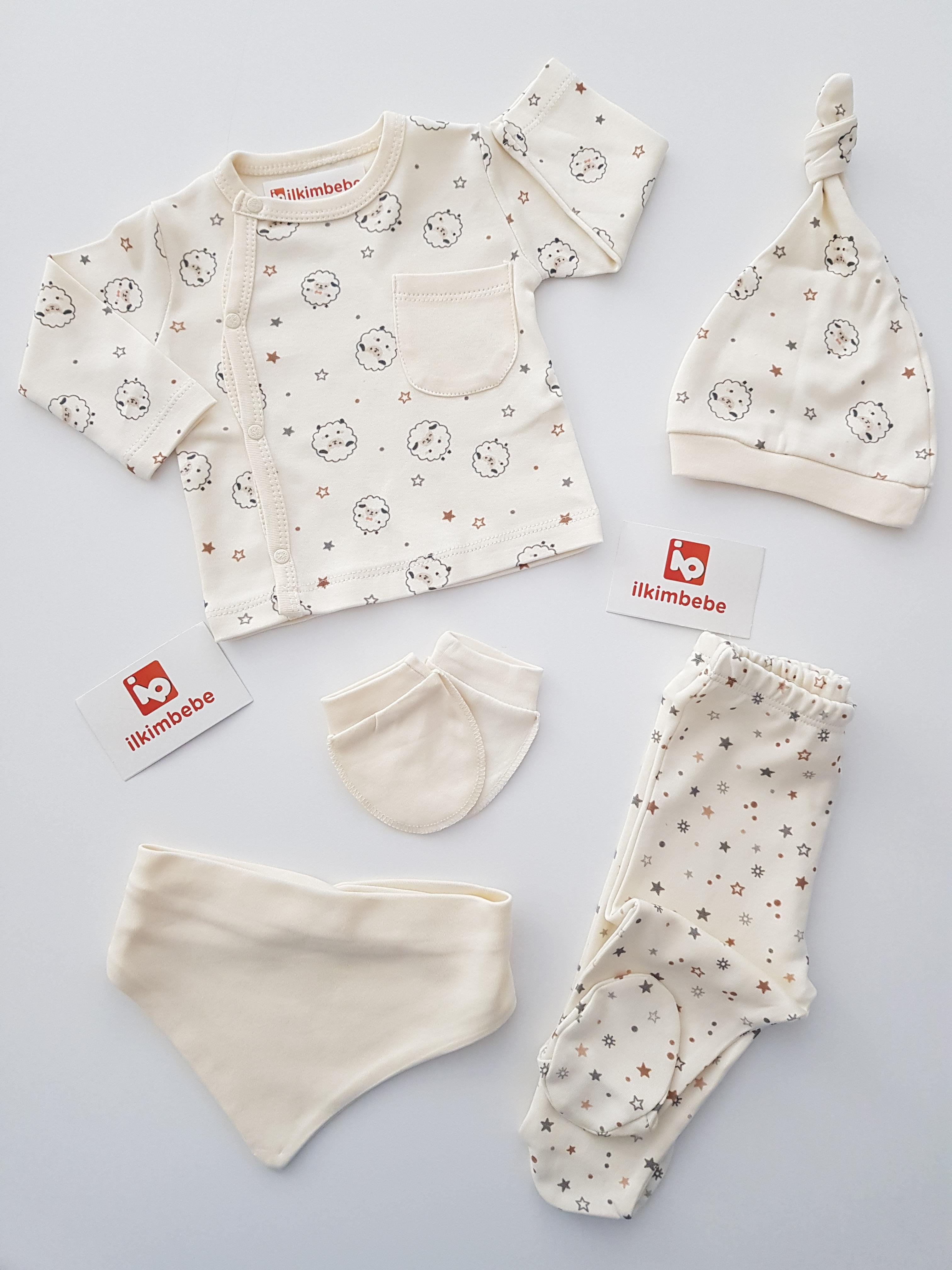 Yıldızlı Tatlı Kuzular 5li Set - ERKEK BEBEK