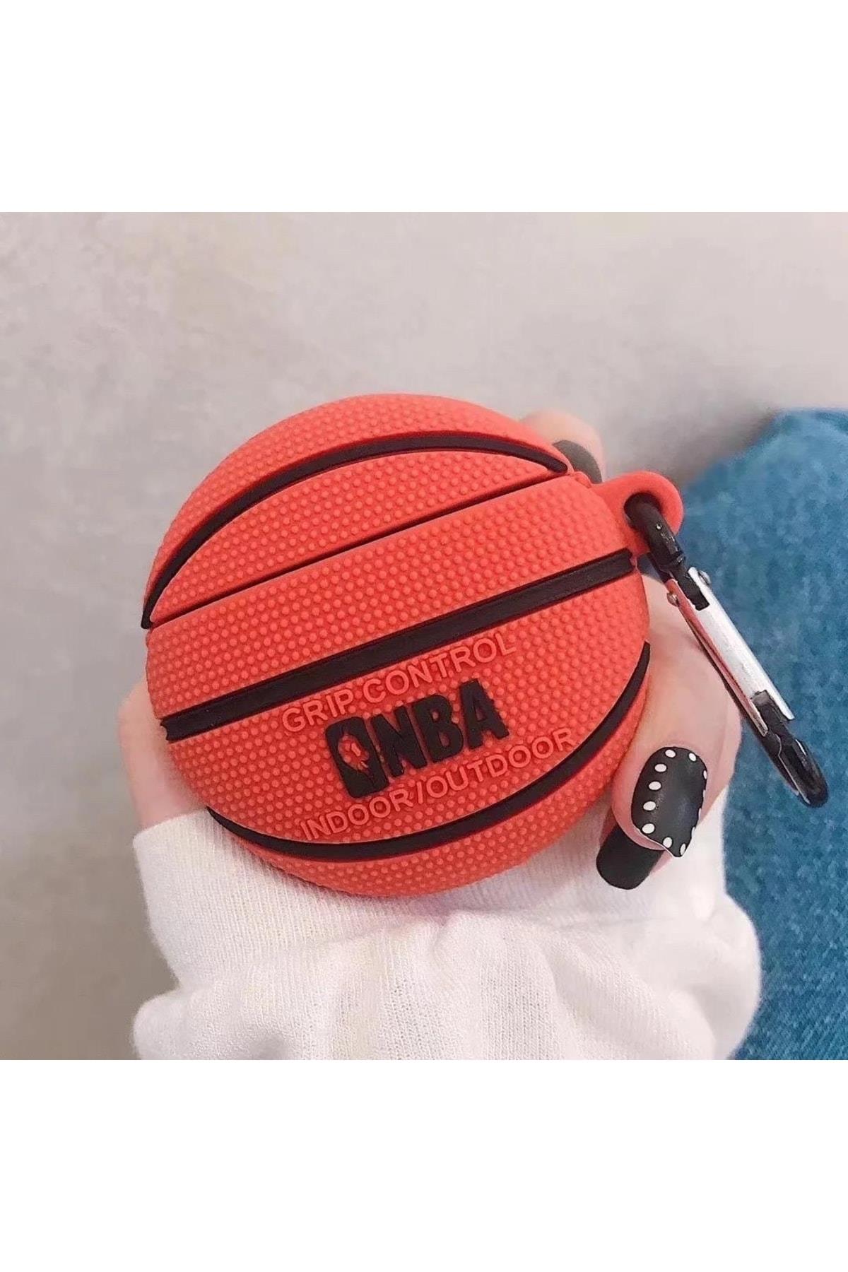 1 2 Kablosuz Kulaklık  Kılıfı Silikon Kapak Askılı Nba Basketbol Topu