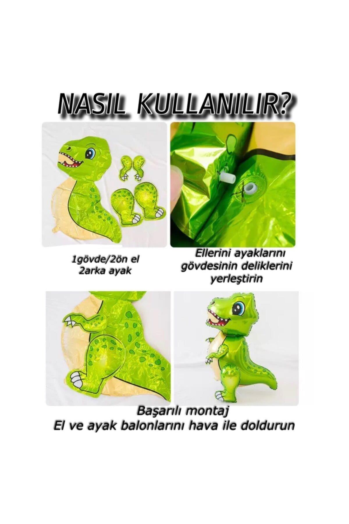 4d Dev Pembe Stegosaurus Dinazor Airwalker Yürüyen Folyo Balon 57,5-92cm Doğum Günü Parti