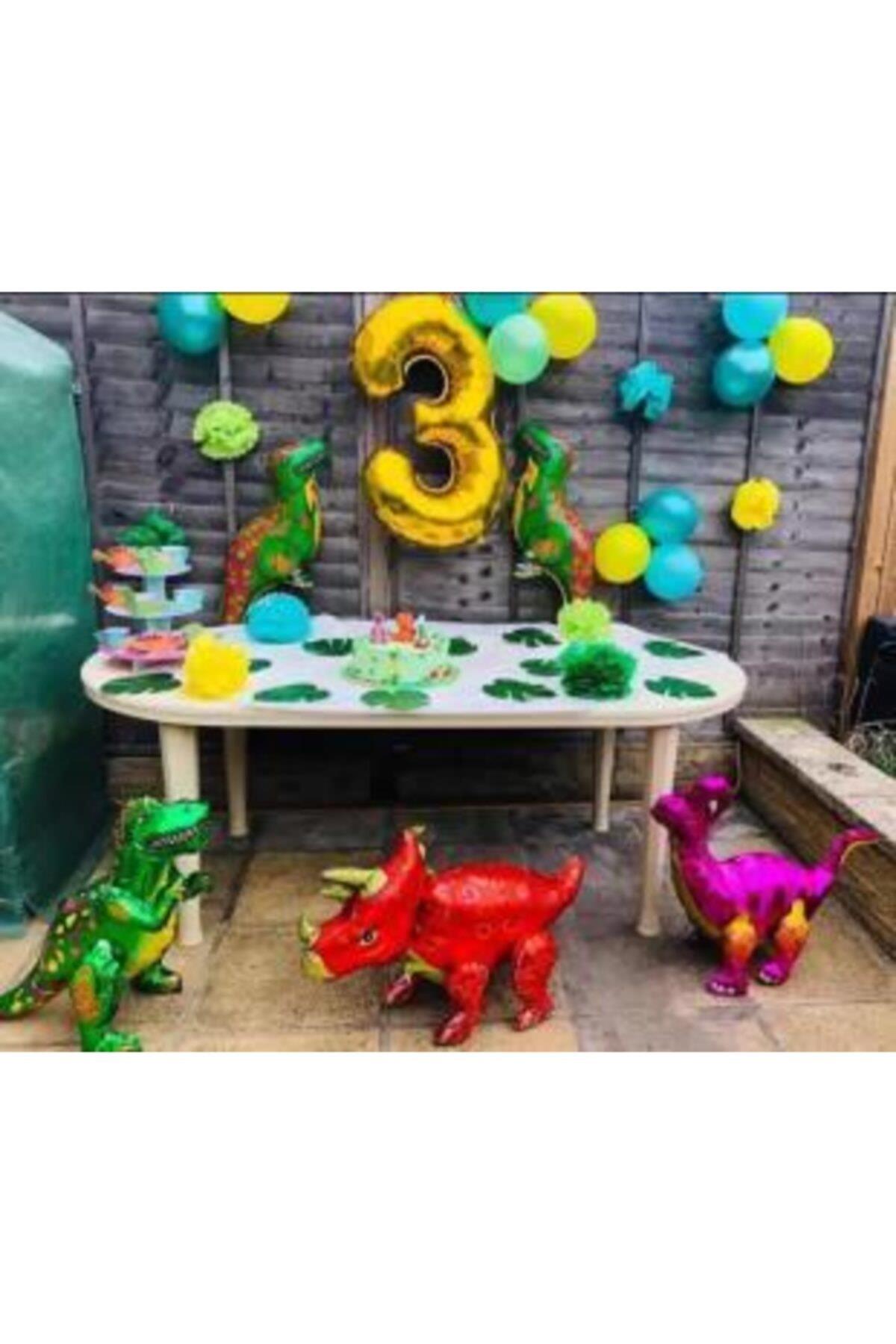 4d Dev Yeşil Dragon Dinazor Airwalker Yürüyen Folyo Balon 53-64cm Doğum Günü Parti