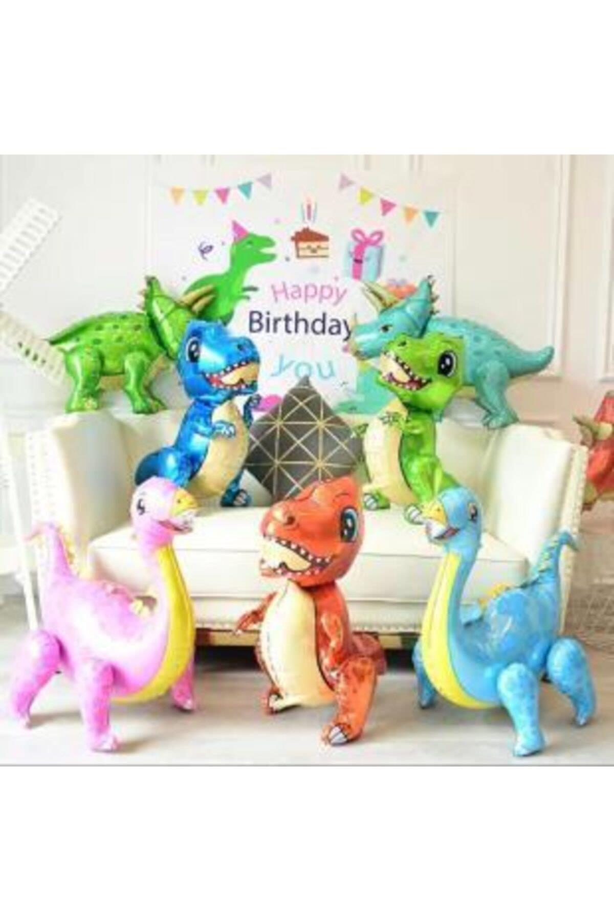 4d Dev Yeşil Dragon Dinazor Airwalker Yürüyen Folyo Balon 53-64cm Doğum Günü Parti