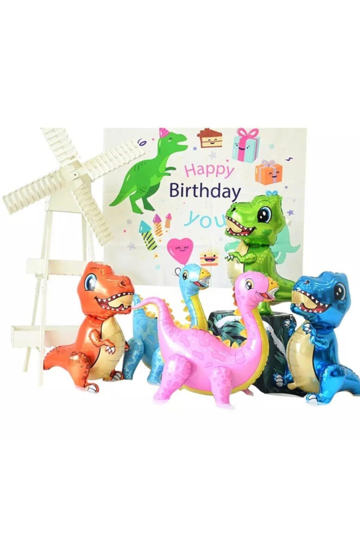 4d Dev Yeşil Stegosaurus Dinazor Airwalker Yürüyen Folyo Balon 57,5-92cm Doğum Günü Parti