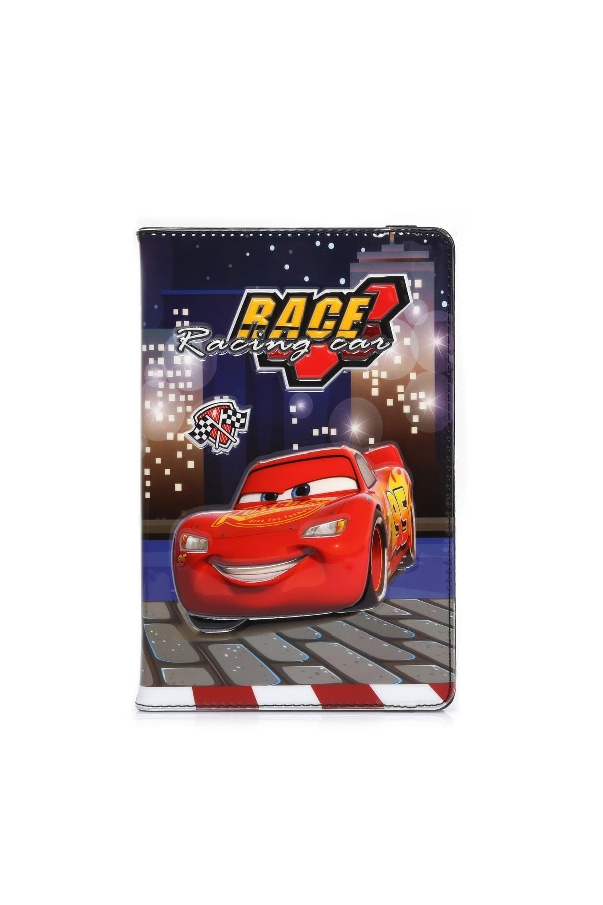 Apple Ipad 9.7” 5. 6. Nesil Tablet Kılıfı Parlak Kapak 3d Kabartmalı Mc Queen Cars Araba Desen