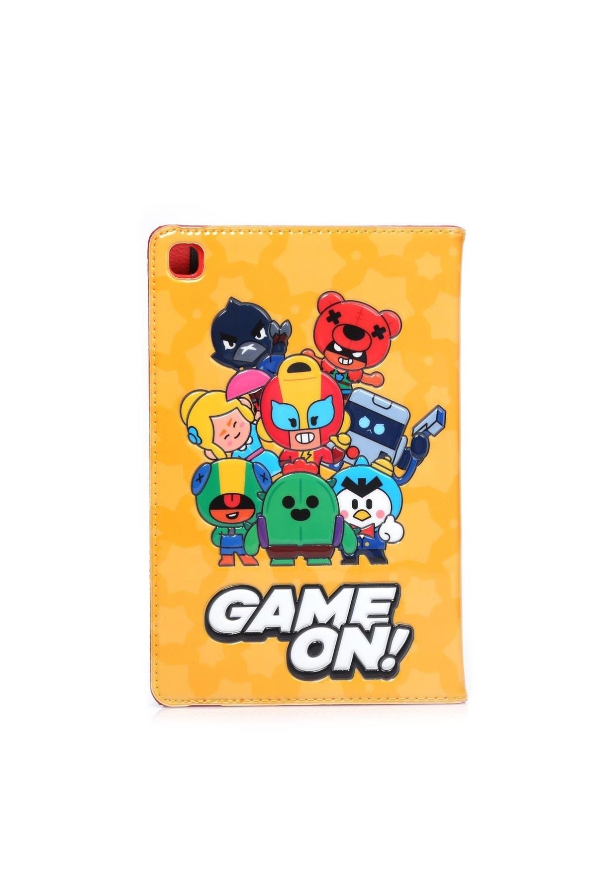 Apple Ipad 9.7” 5. 6. Nesil Tablet Kılıfı Parlak Kapak 3d Kabartmalı Brawl Stars Desen