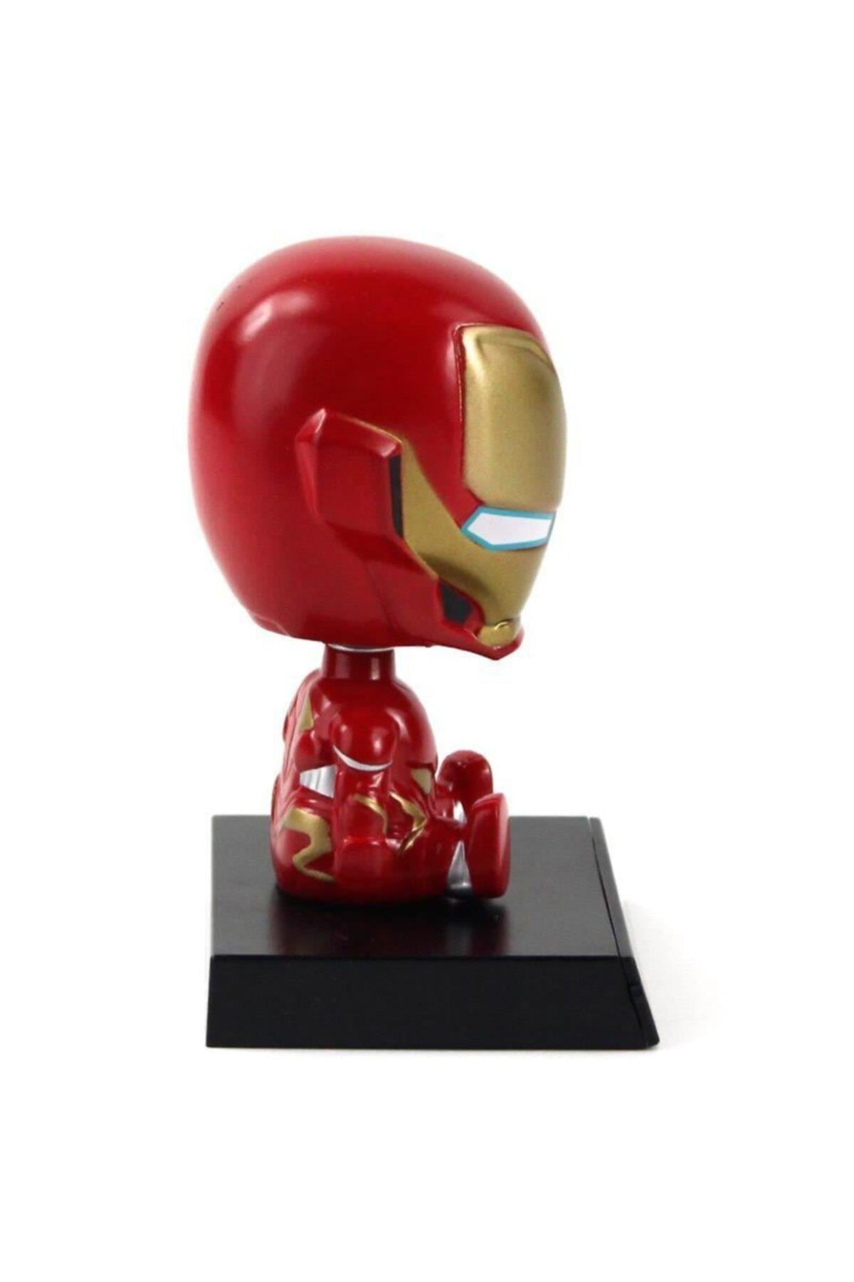 Avengers Iron Man Demir Adam Sallanan Kafa Araba Masa Telefon Tutucu Figür Süper Kahraman