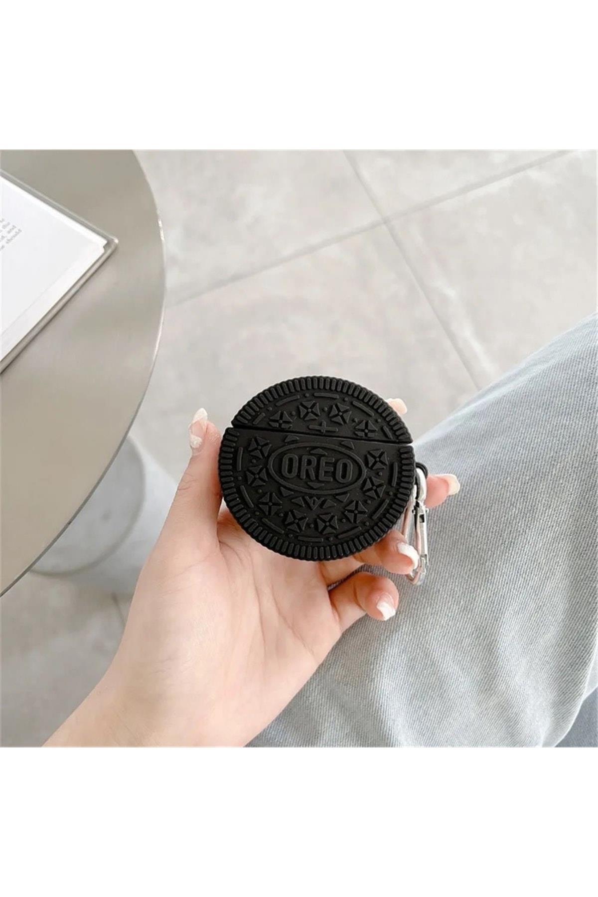 Bisküvi Oreo Silikon Koruyucu Kapak Airpods 1 2 Askılı Kılıfı Kablosuz Kulaklık Air Pods