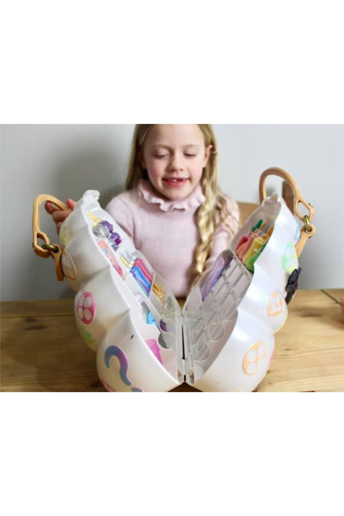 Dev Pooey Puitton Marka Lüks Çanta Slime Oyun Seti Çocuk Seyahat Çantası Renkli Unicorn