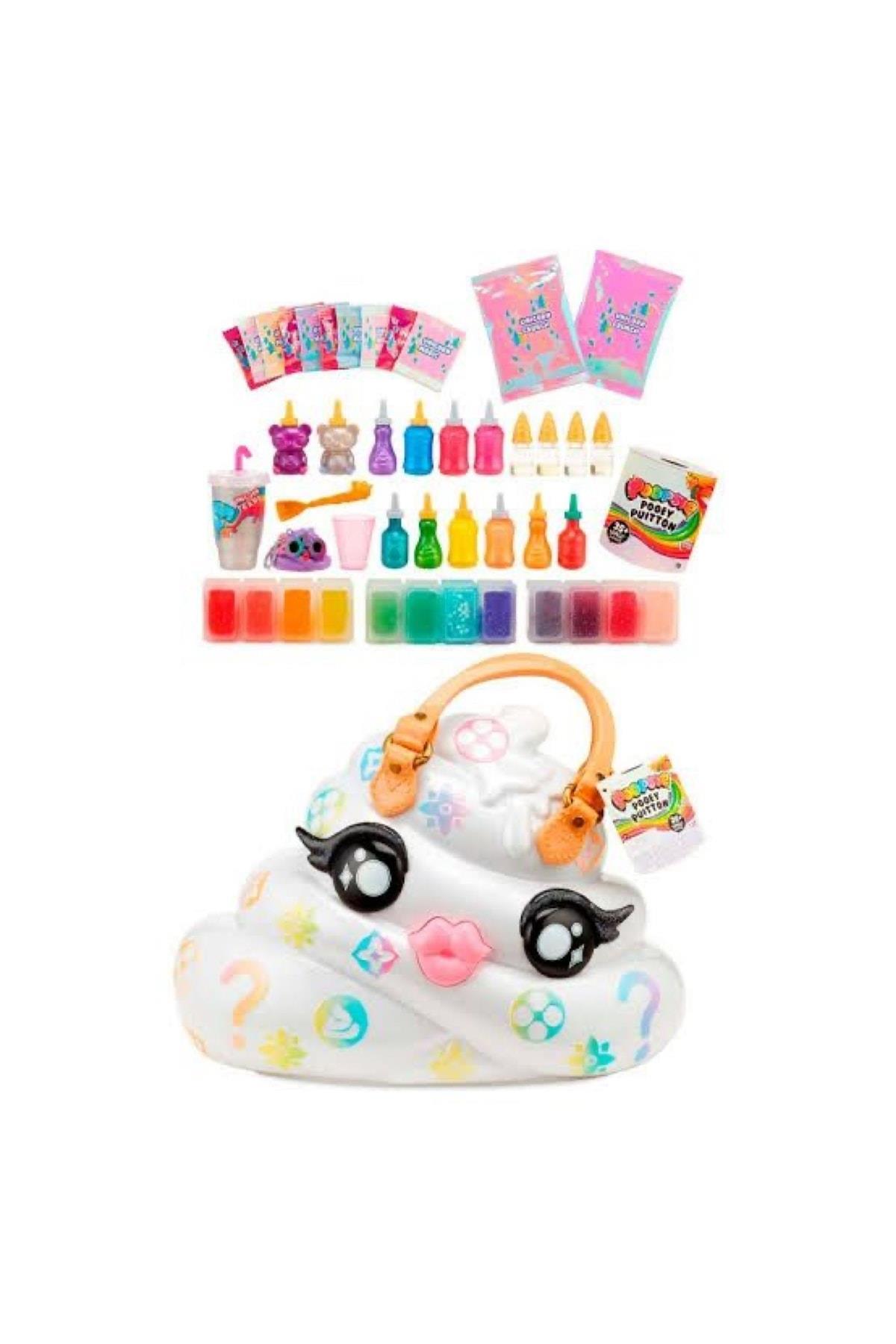 Dev Pooey Puitton Marka Lüks Çanta Slime Oyun Seti Çocuk Seyahat Çantası Renkli Unicorn