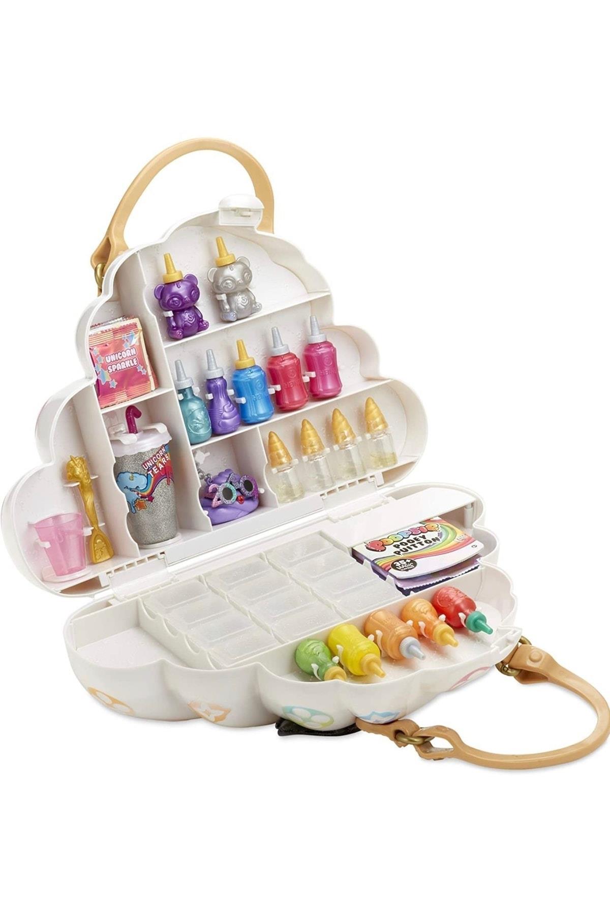 Dev Pooey Puitton Marka Lüks Çanta Slime Oyun Seti Çocuk Seyahat Çantası Renkli Unicorn