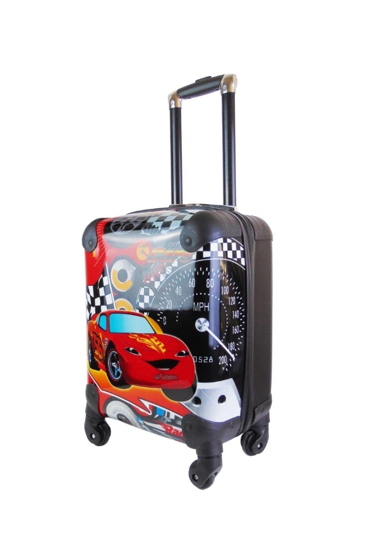 Disney Cars Şimşek Mcqueen Araba Desenli Erkek Çocuk Valizi Çekçek Tekerlekli Bavul Kabin Boy