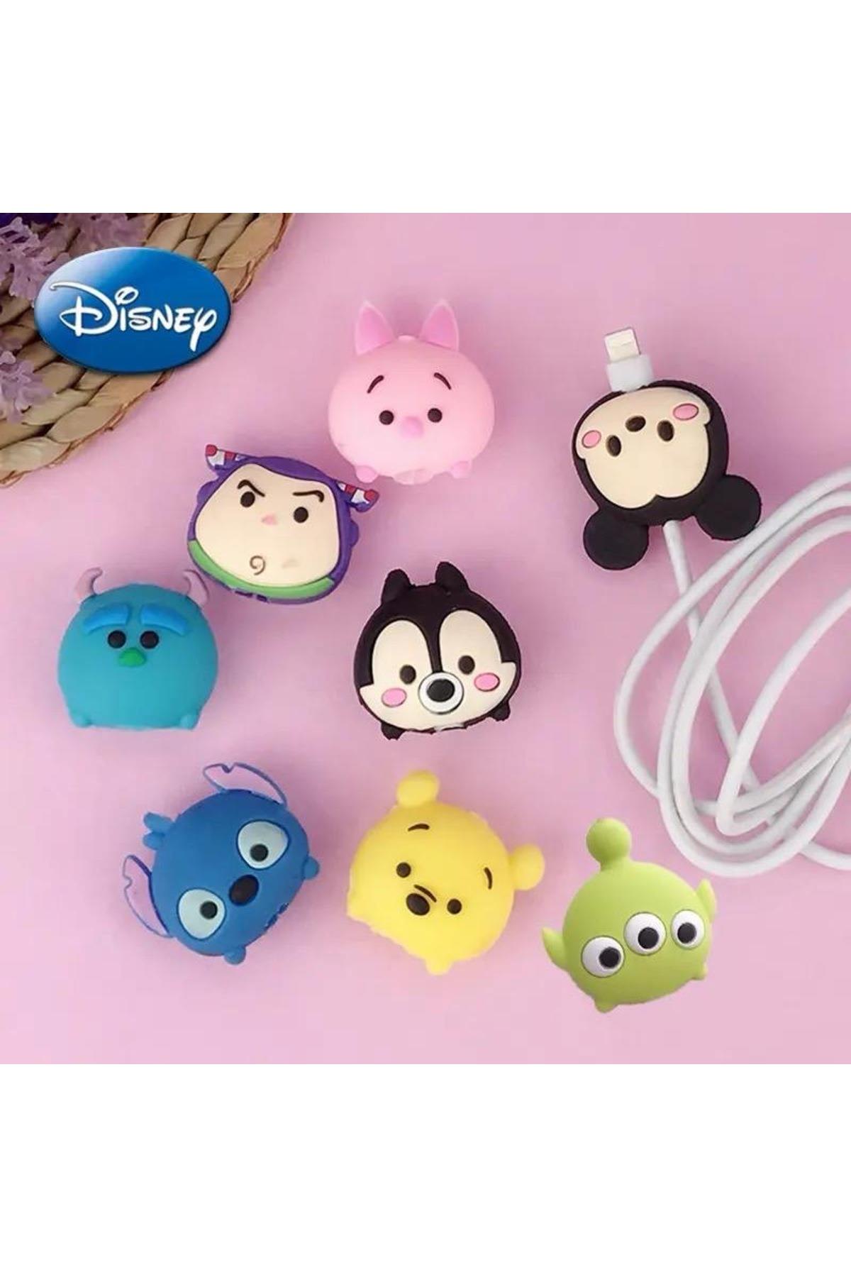 Disney sevimli fare Mickey mouse 3d kablo koruyucu tutucu silikon aparat kopma önleyici