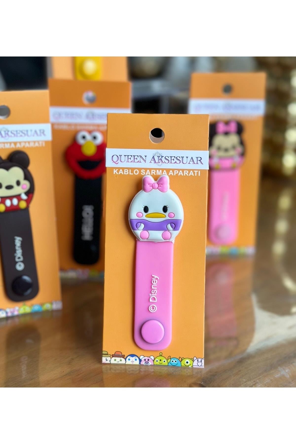 Disney Yeni Trend Moda Sevimli Silikon Karakterli Telefon Kulaklık Şarj Kablo Sarma Aparatı Daisy