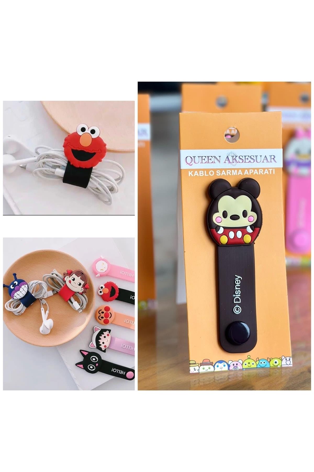 Disney Yeni Trend Moda Sevimli Silikon Telefon Kulaklık Şarj Kablo Sarma Aparatı Mickey Mouse Fare