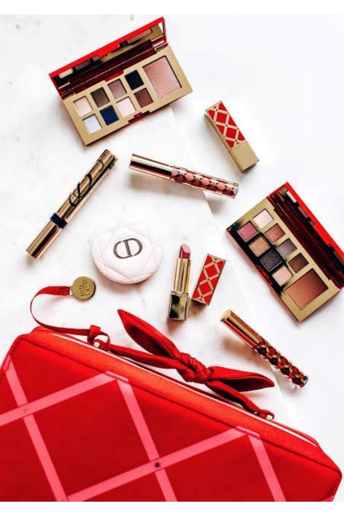 Estee Lauder Blockbuster Ultra Lüks Tam Boy Makyaj Seti Çantalı Krem Ruj Serum