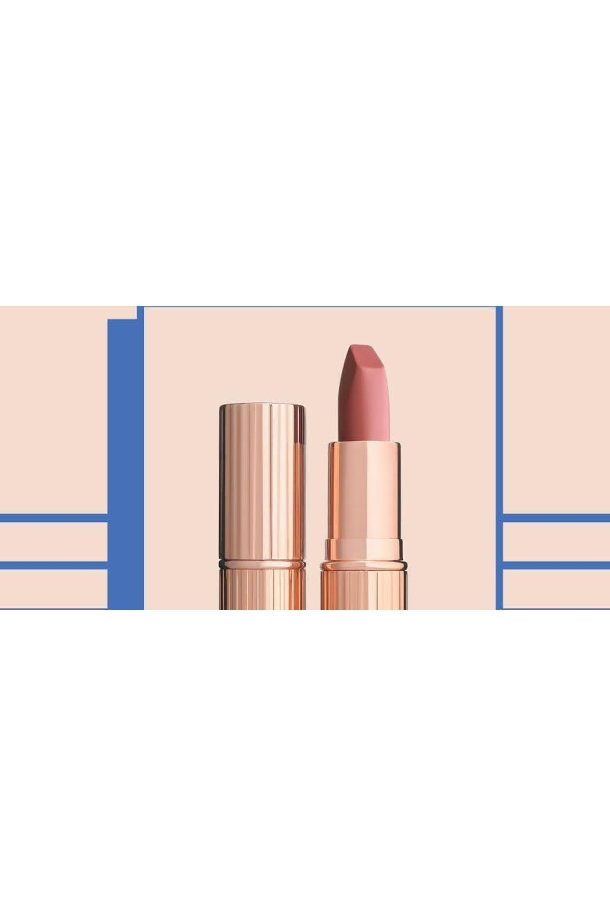Ingiltere’den Ithal Lüks Lip Gloss Dudak Kalemi Fırça Stick Ruj Seti Gold Altın Kaplama Pembe Tonlar