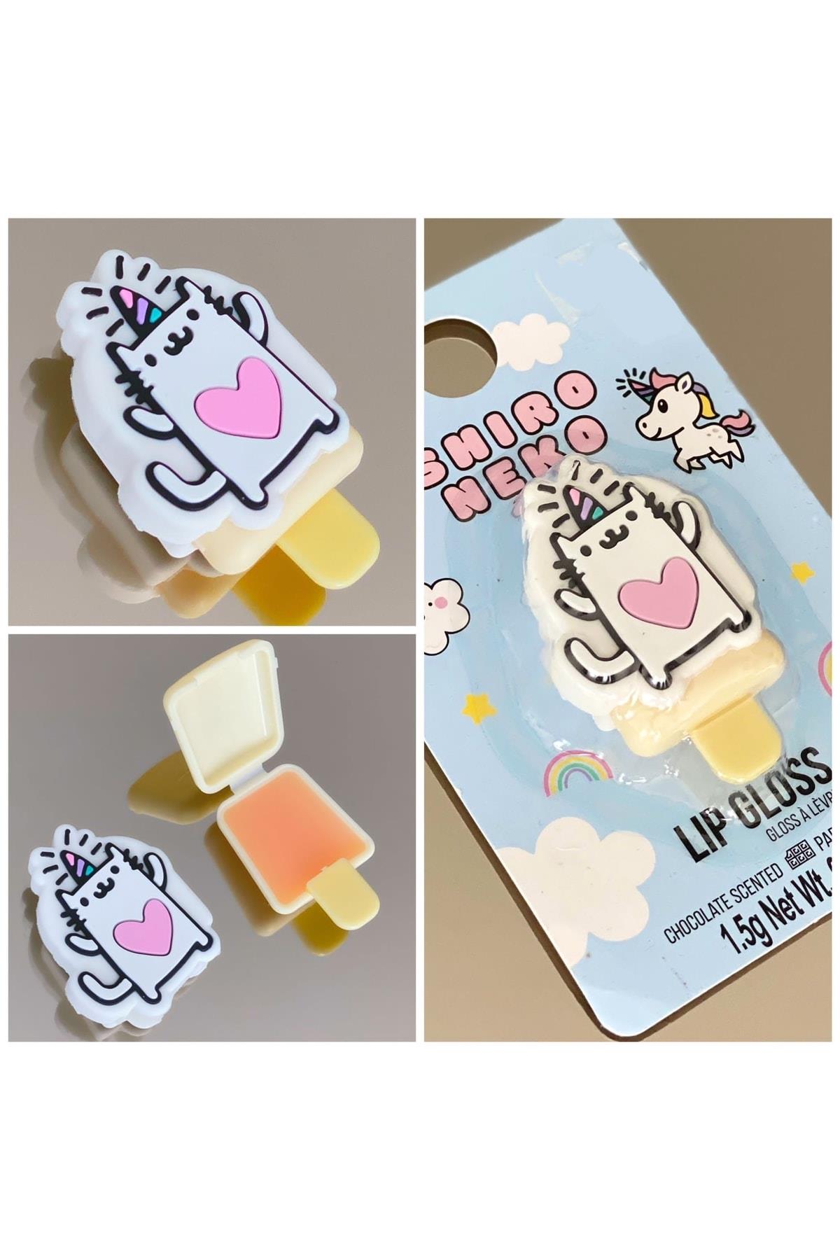 Ingiltere’den Ithal Sevimli Unicorn Ruj Kedi Lipgloss Dudak Balm Besleyici Meyveli Ruj