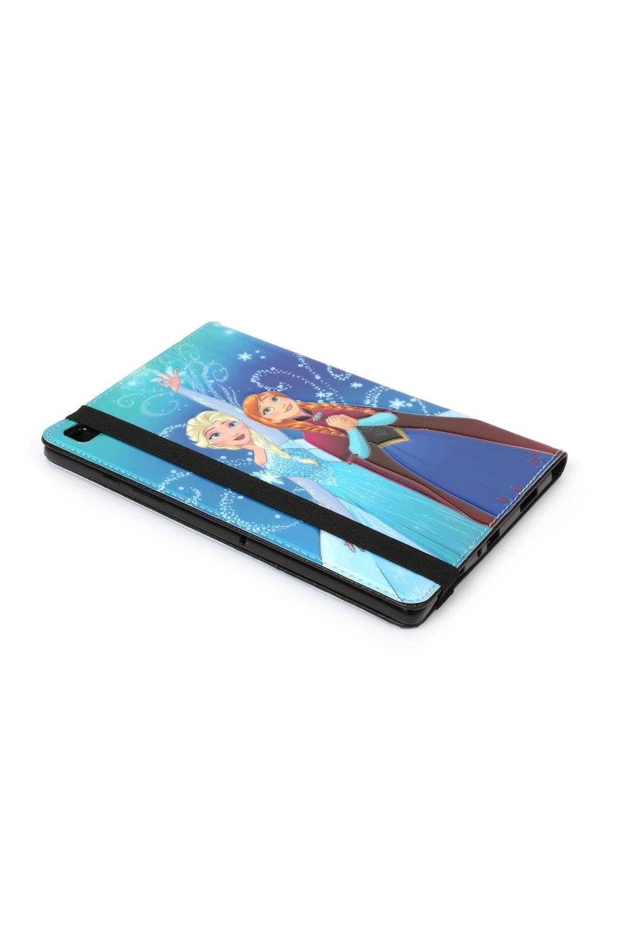 Ipad 10.2” 7 8 9. Nesil Uyumlu Tablet Kılıfı Parlak Kapak 3d Kabartmalı Elsa Frozen Desenli