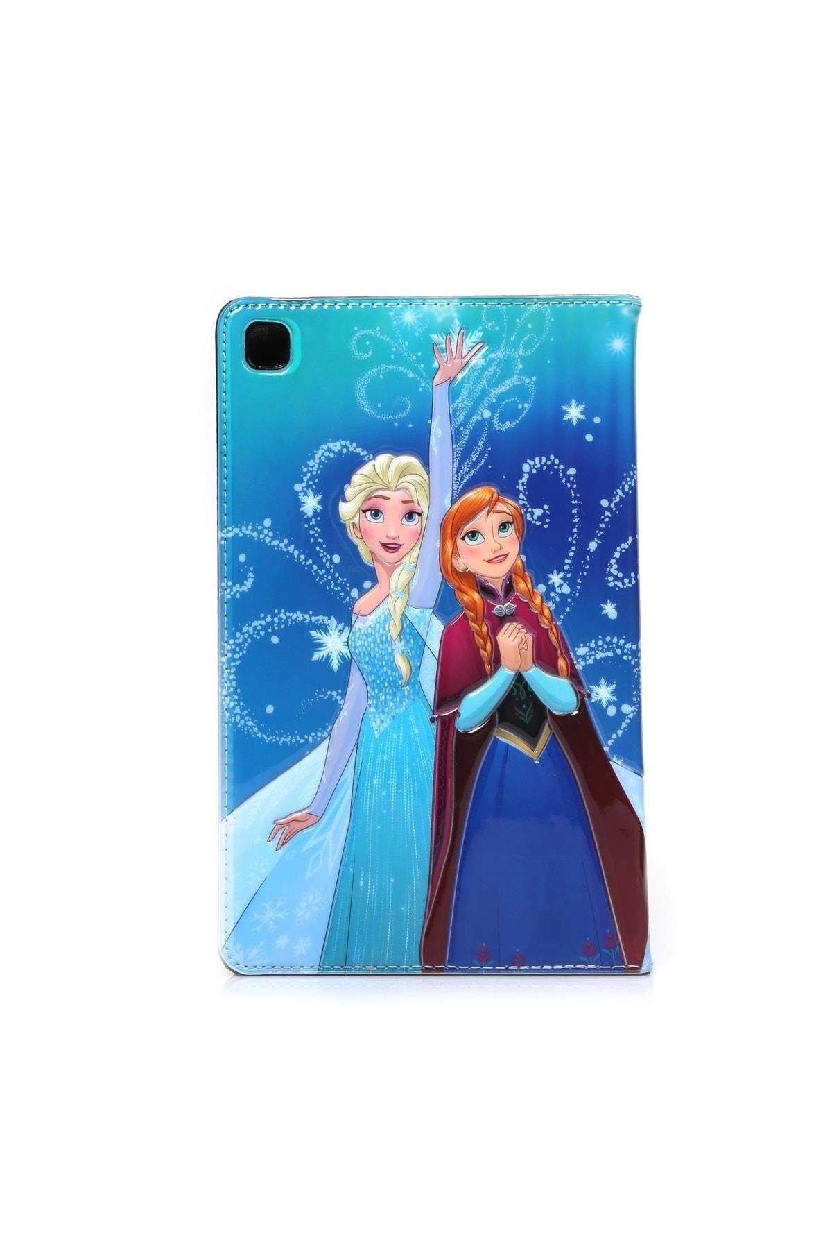 Ipad 10.2” 7 8 9. Nesil Uyumlu Tablet Kılıfı Parlak Kapak 3d Kabartmalı Elsa Frozen Desenli