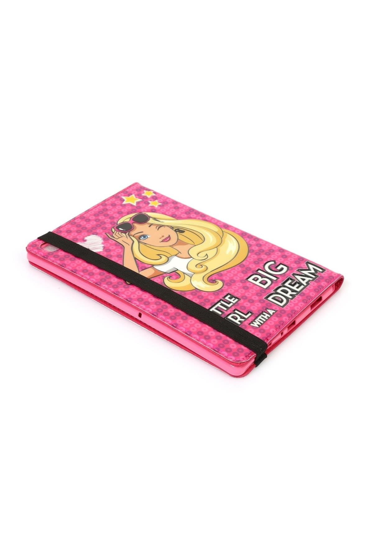 Ipad 9.7” 5. 6. Nesil Tablet UyumluKılıfı Parlak Kapak 3d Kabartmalı Pembe Barbie Kapağı