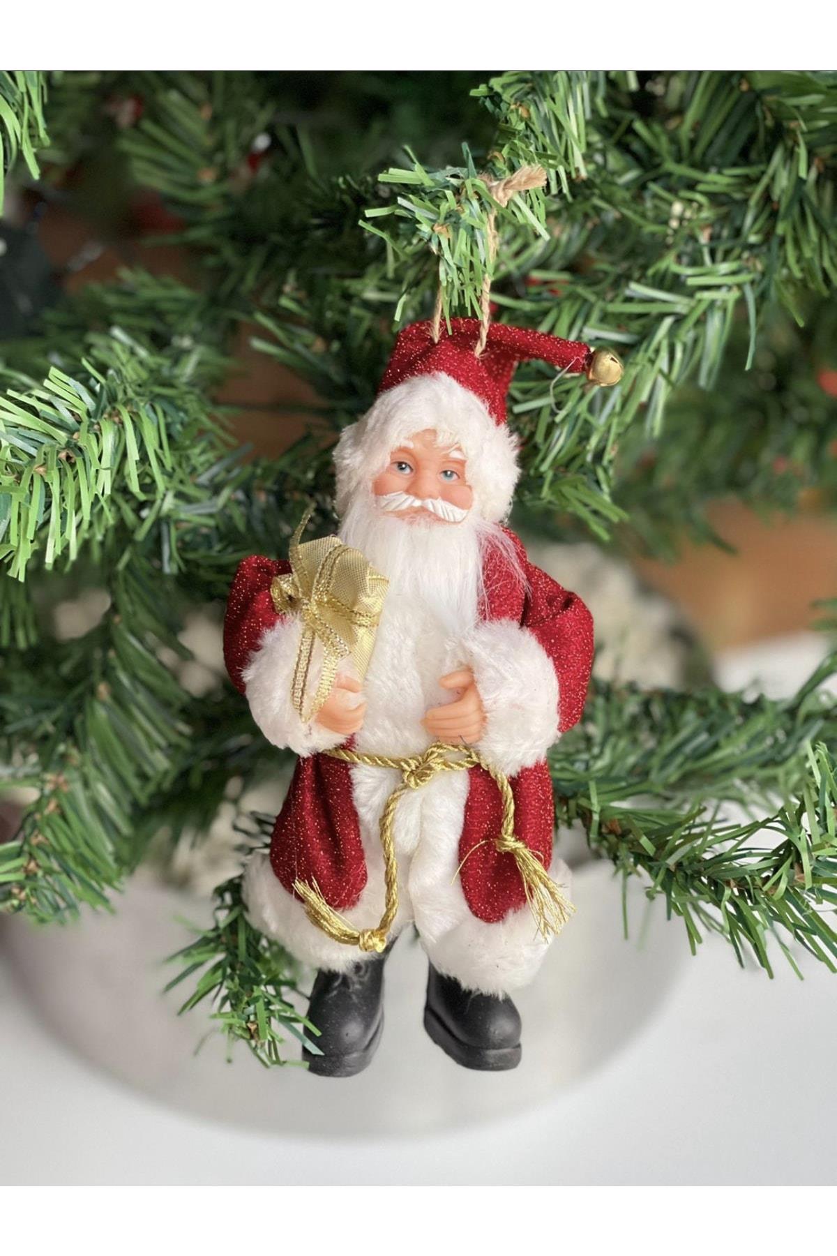 Ithal Koleksiyonluk Yılbaşı Lüks Sevimli Noel Baba Oyuncak Çam Ağacı Süsü Dekor Biblo Büyük 25-30cm