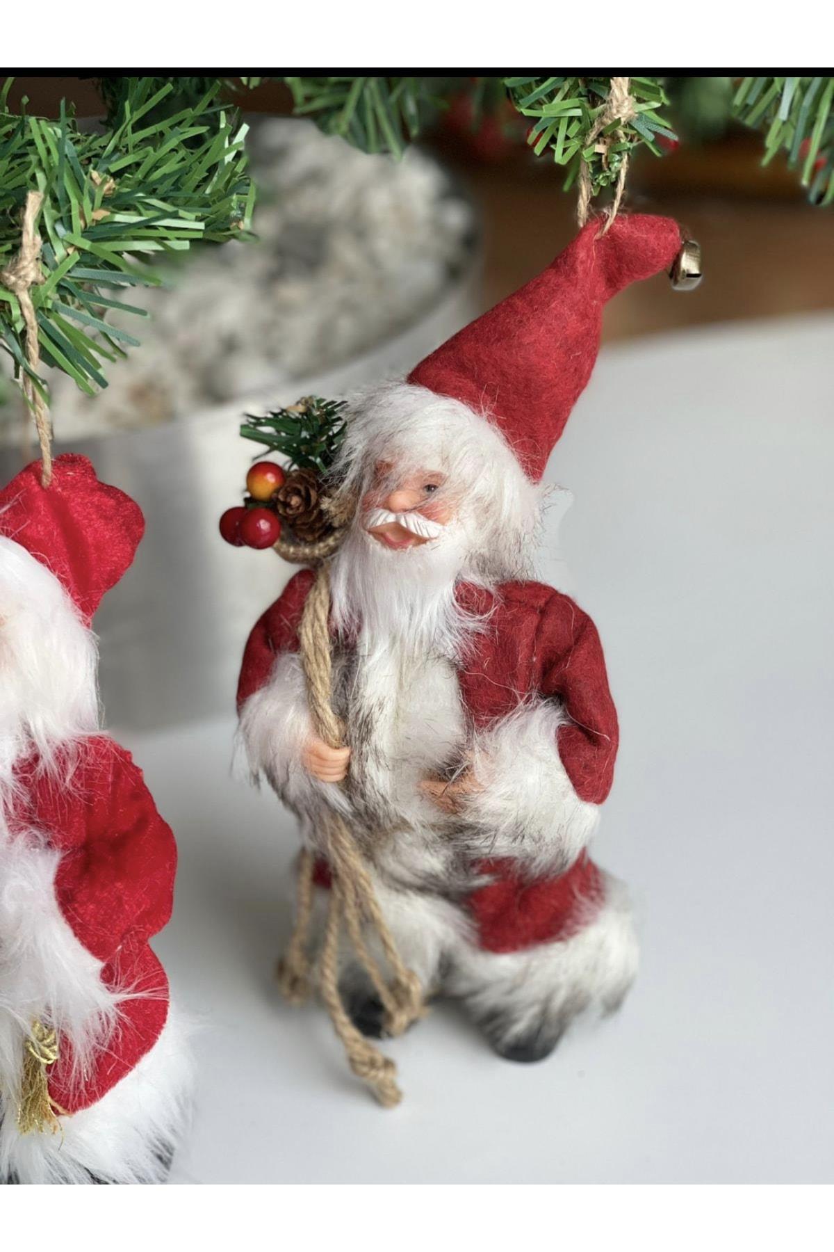 Ithal Koleksiyonluk Yılbaşı Lüks Sevimli Noel Baba Oyuncak Çam Ağacı Süsü Dekor Biblo Büyük 25-30cm