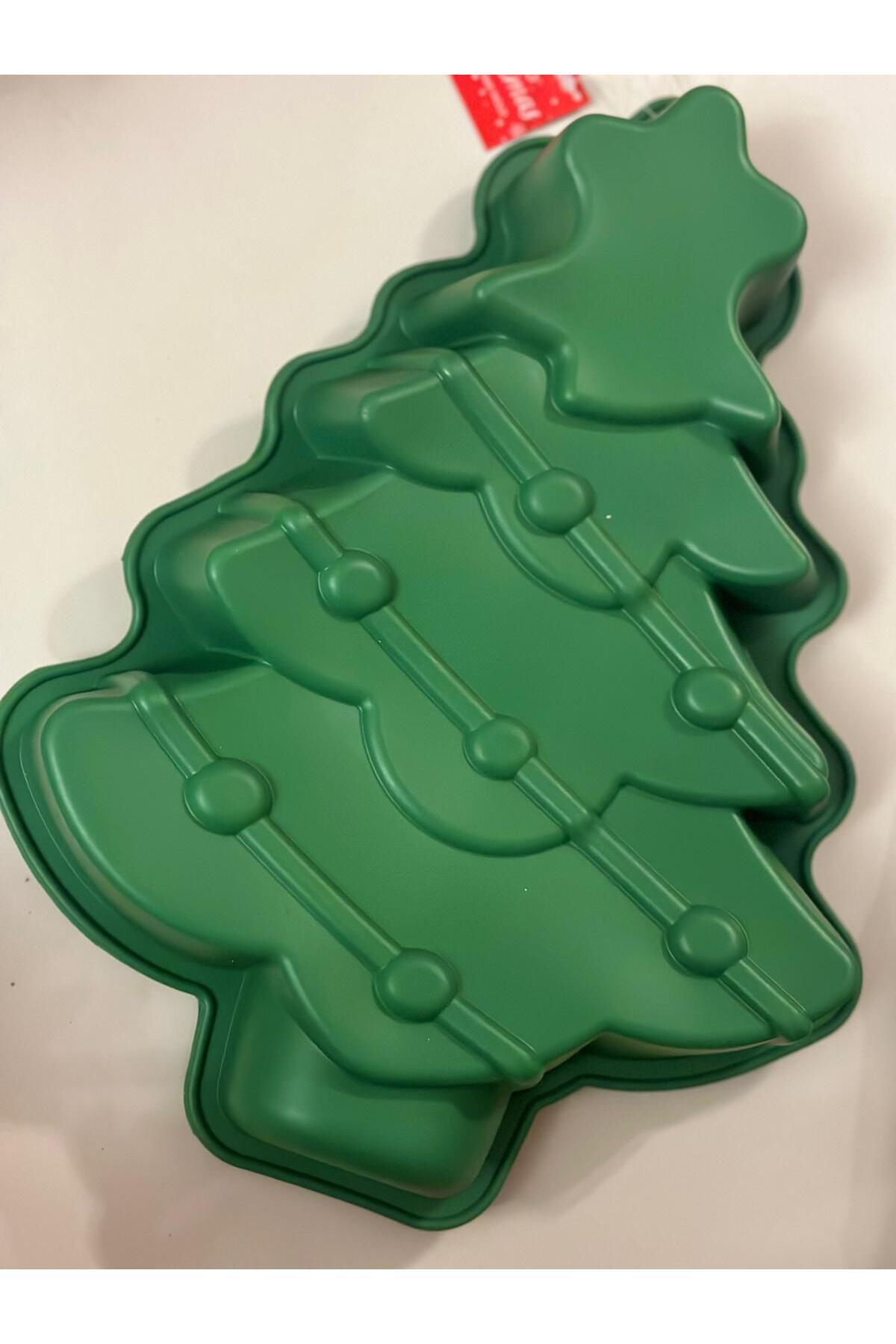 İthal lüks büyük silikon kek pasta çikolata kalıbı kupat kalıp yılbaşı noel ağaç çam ağacı 30cm