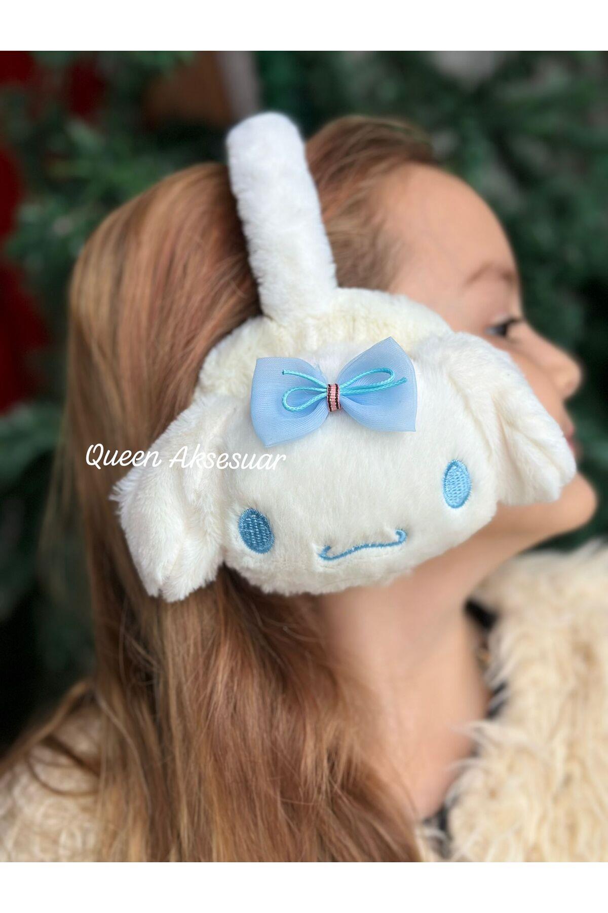 İthal lüks Cinnamaroll Hello kitty kuromi peluş kulaklık tacı çocuk yetişkin taç kulaklığı tavşan