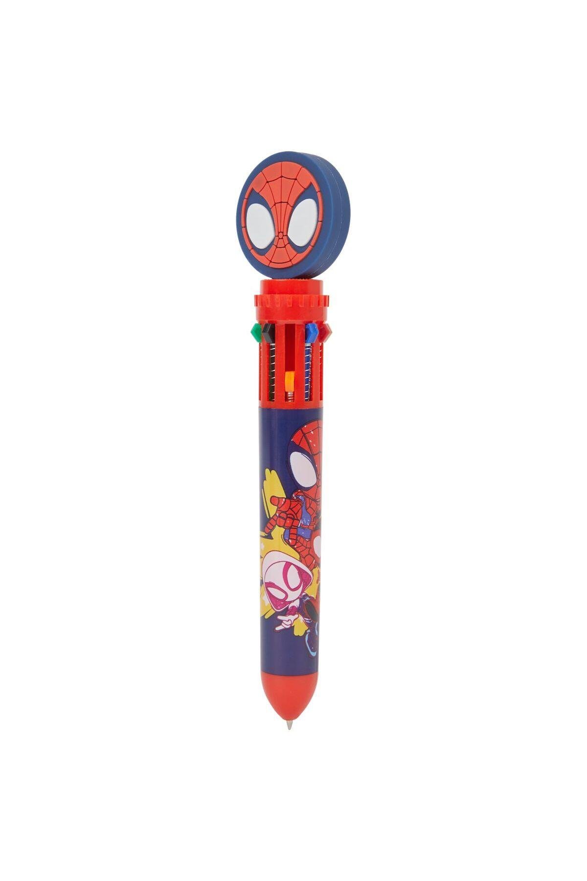 İthal lüks Disney 3d boyutlu örümcek adam Spiderman renkli tükenmez kalem 10 renk boya seti