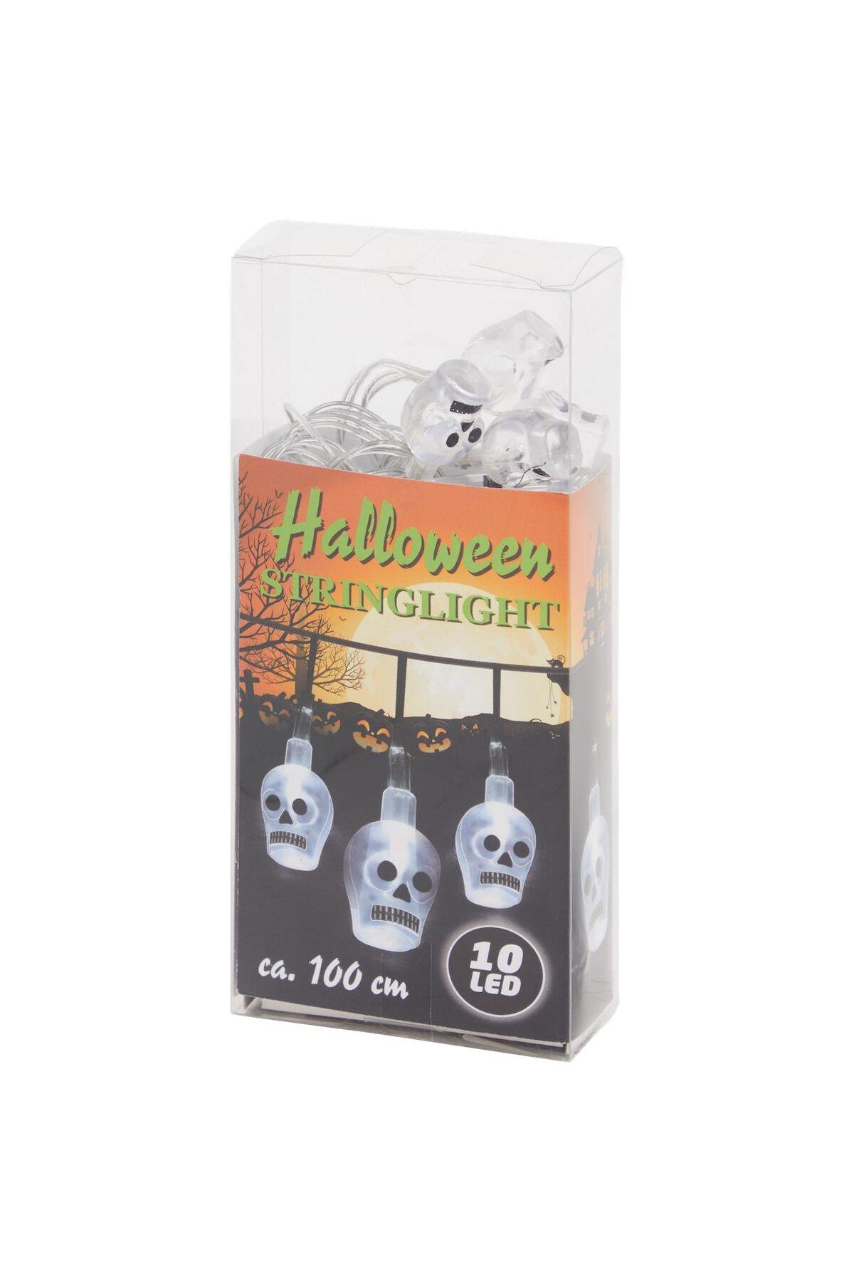 İthal lüks kuru kafa iskelet şekilli led ışık kablo süs cadılar partisi halloween