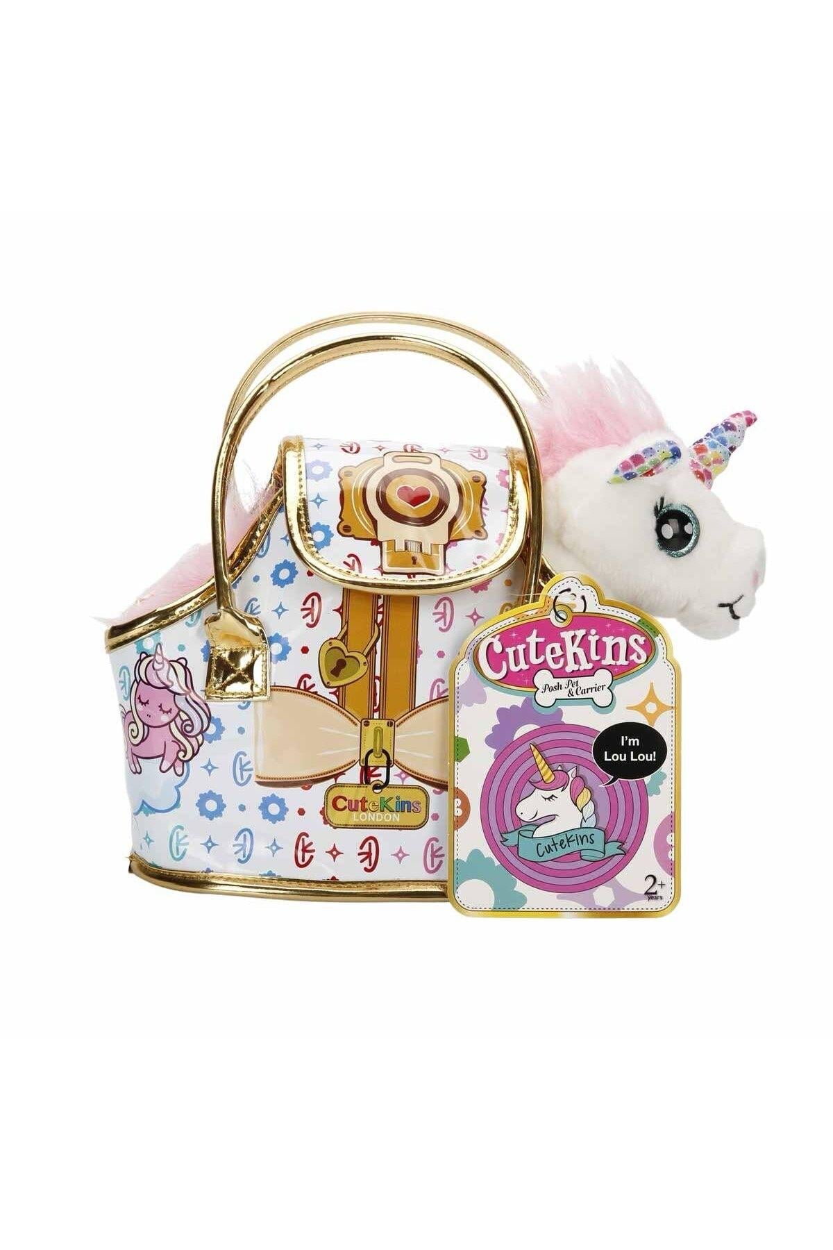 İthal lüks oyuncak cutekins Sevimli hayvan arkadaşım peluş unicorn lou lou taşıma çantalı