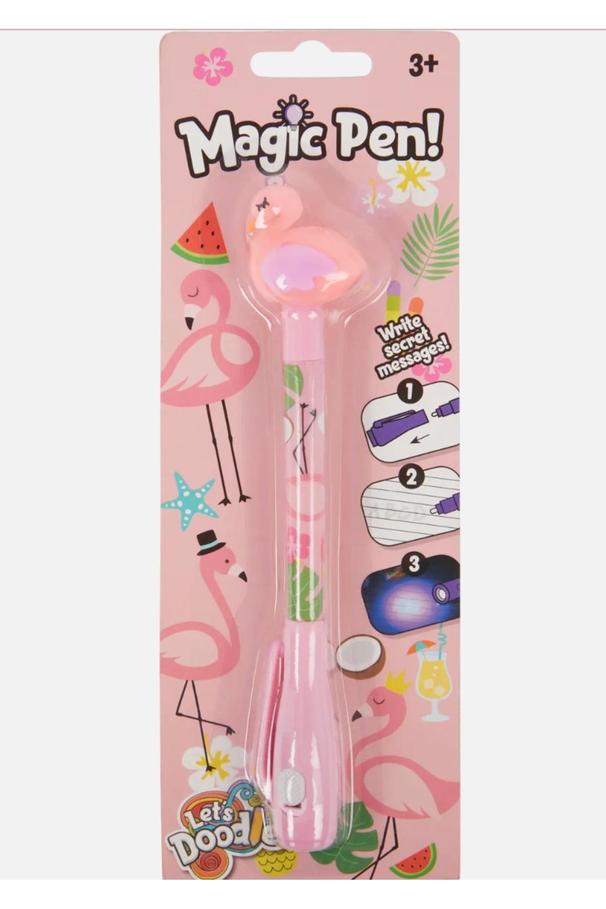 ithal lüks süslü sihirli görünmez kalem ışıklı pembe flamingo yetişkin çocuk