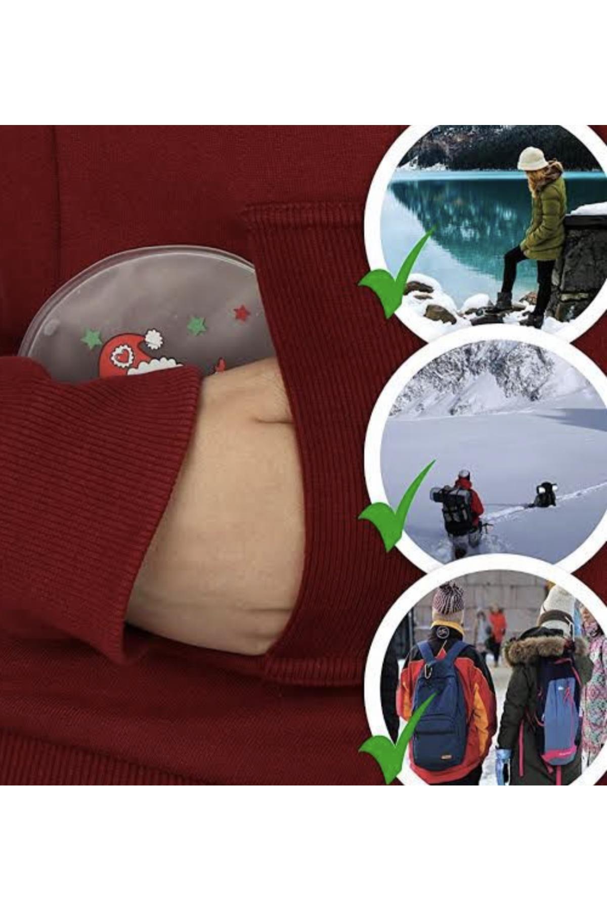 İthal yeni yıl yılbaşı el cep ısıtıcı kristalleşen su torba tekrar ısınır Penguen desenli