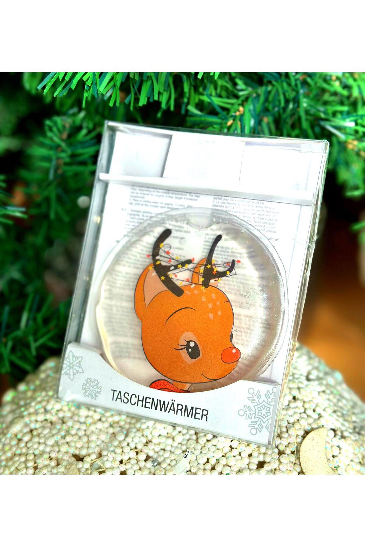 İthal yeni yıl yılbaşı el cep ısıtıcı kristalleşen su torba tekrar ısınır Noel geyiği geyik desenli