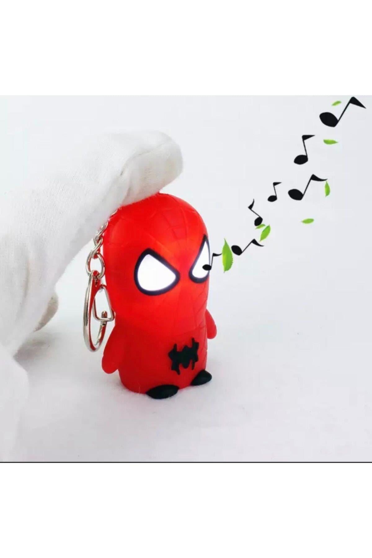 Marvel Avangers Işıklı Sesli Spiderman Örümcek Adam Figür Anahtarlık