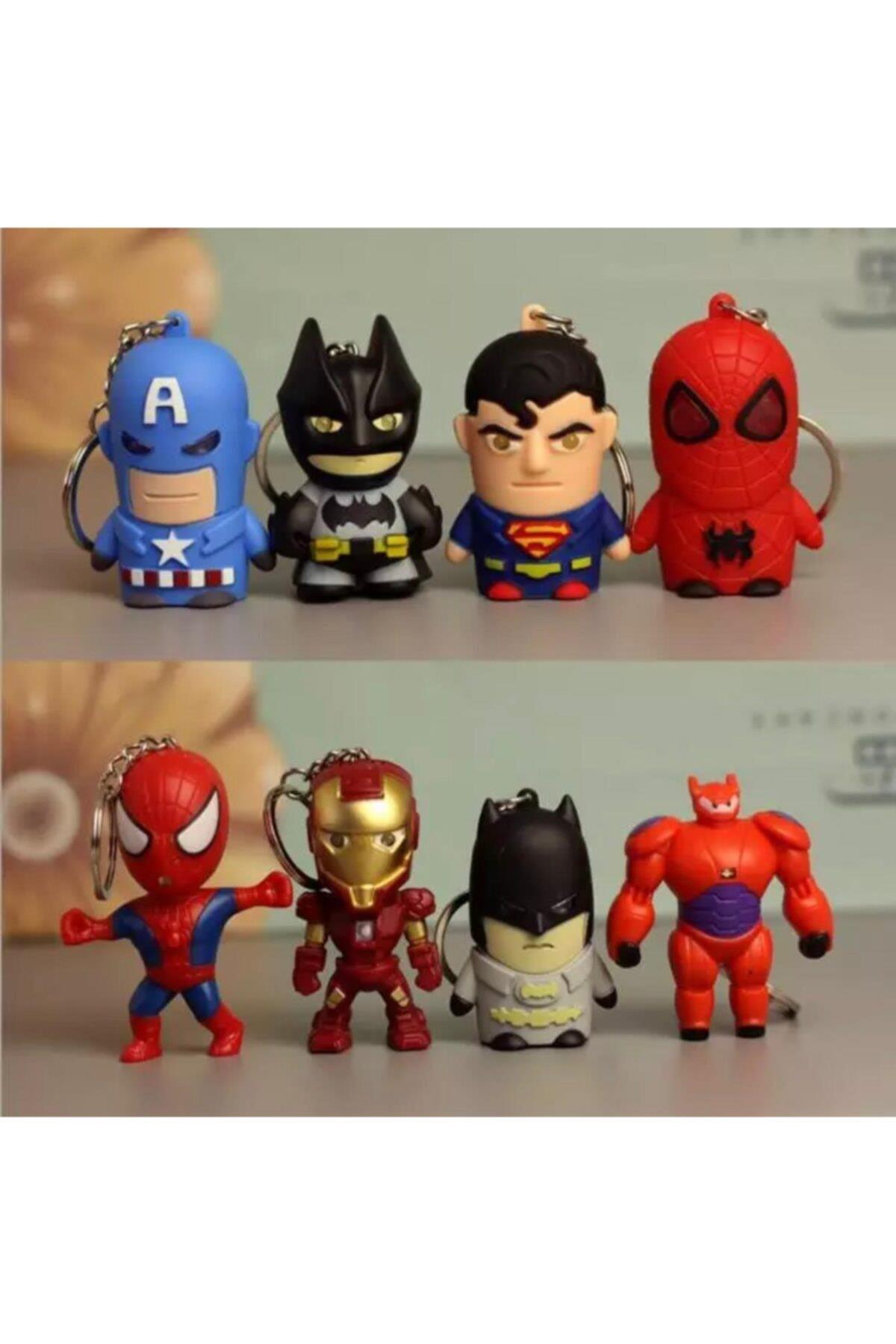 Marvel Avangers Işıklı Sesli Spiderman Örümcek Adam Figür Anahtarlık