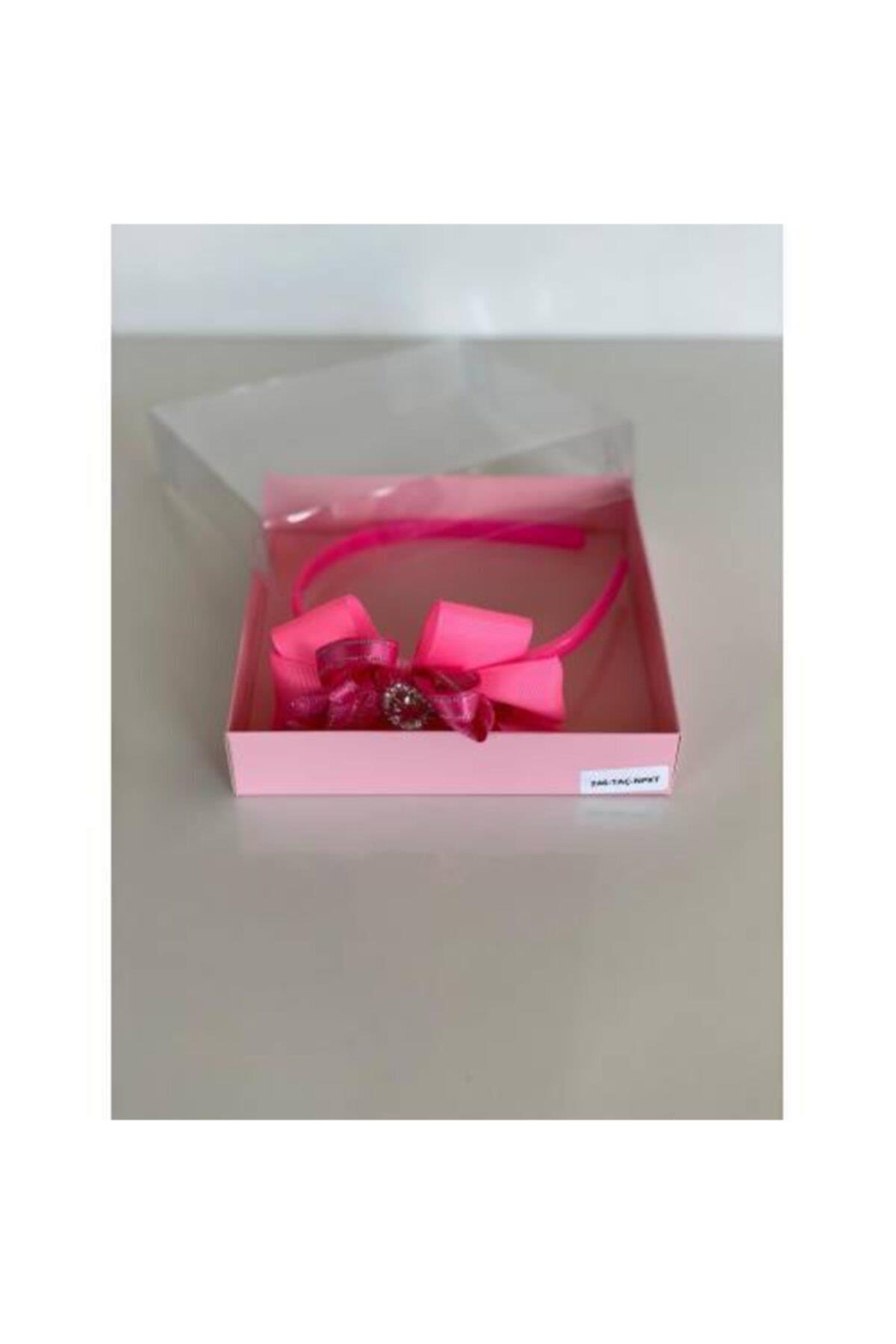 Neon Pembe Kristal Taşlı Anne Kız Çocuk Bebek Hediye Kına Düğün Taç
