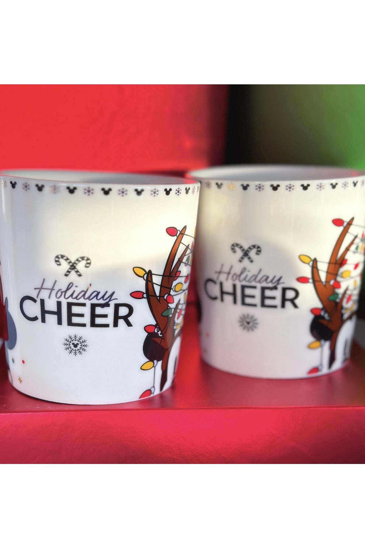 Orijinal Disney Mickey Minnie Mouse Yılbaşı Temalı Hediyelik Kutulu Dev Büyük Boy Mug Kupa