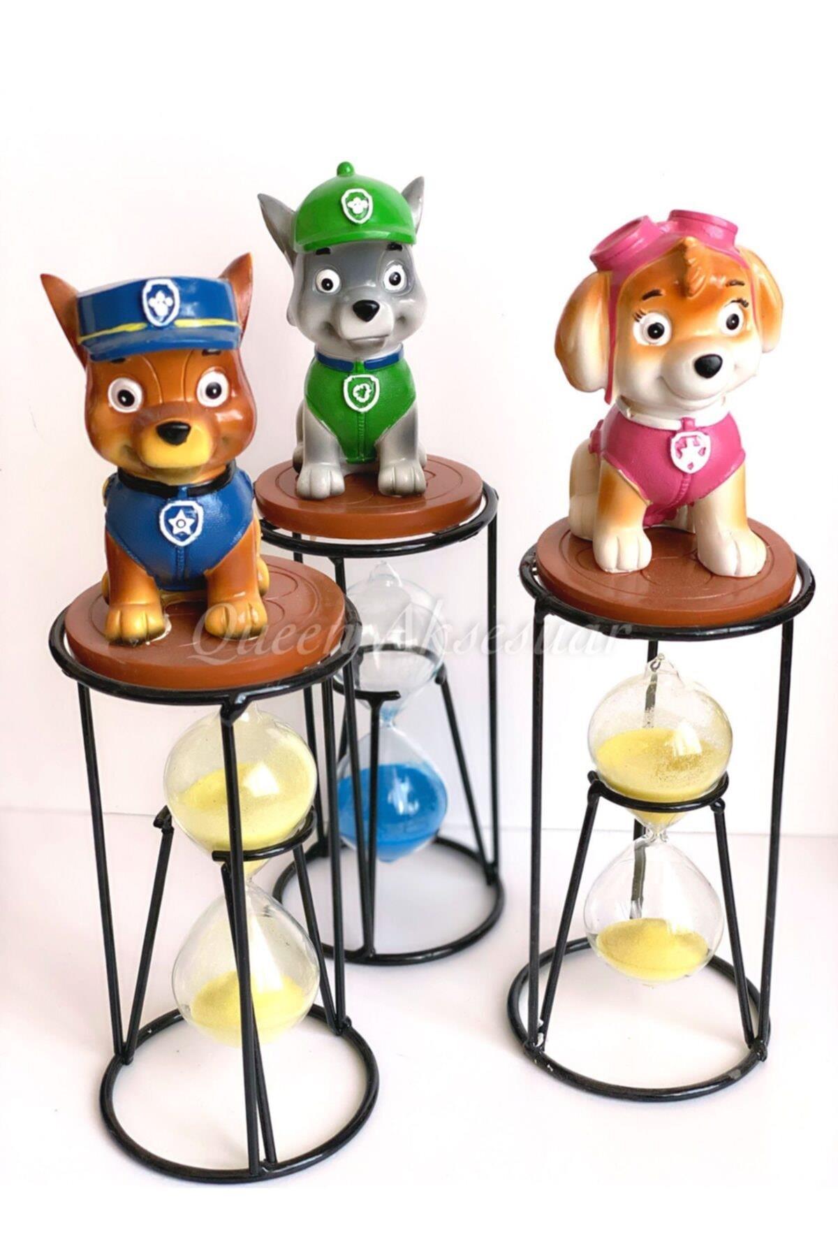 Paw Patrol Polis Köpek Chase Büyük Dekorasyon Süs Biblo Kum Saati Hediyelik