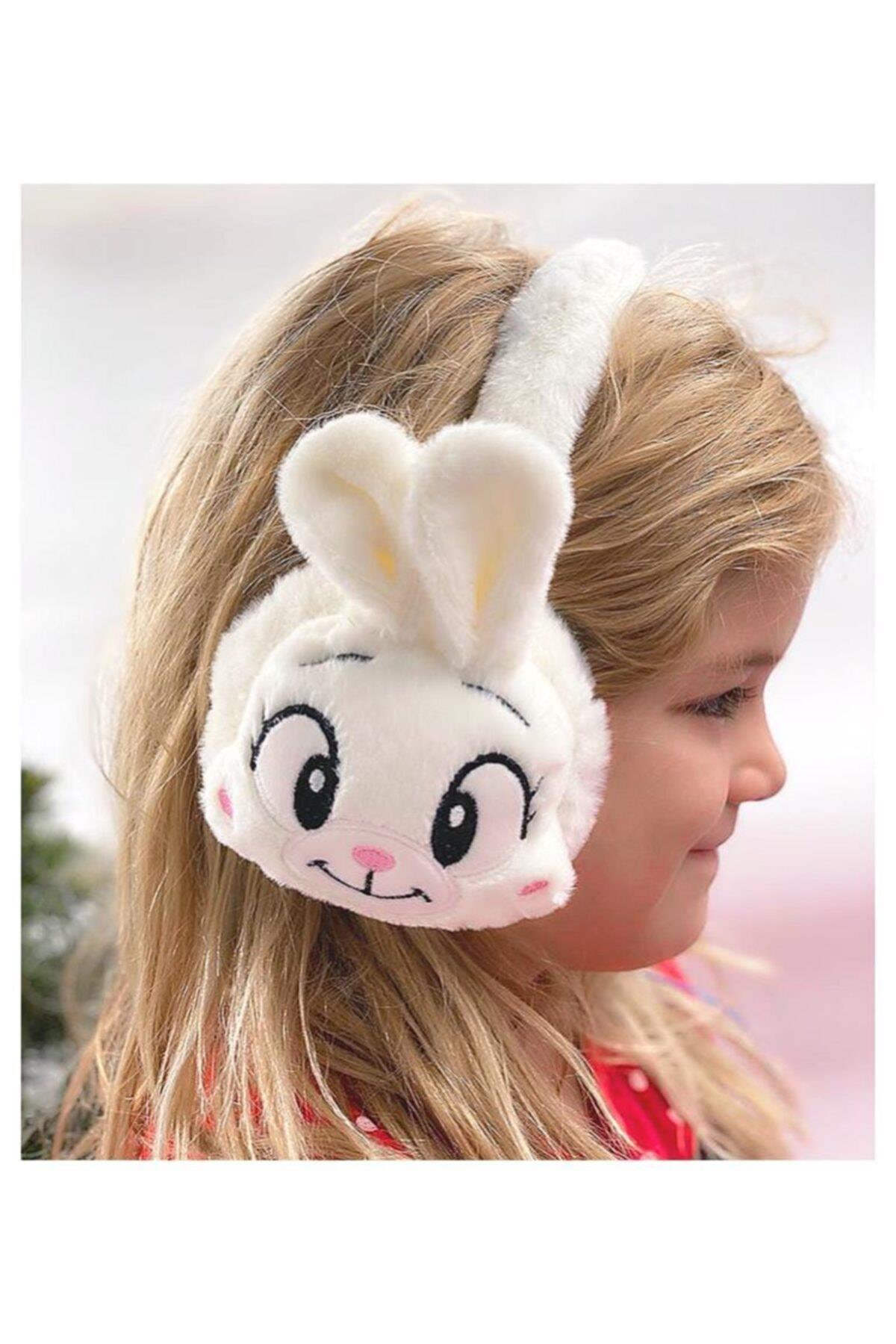 Pofuduk Peluş 3d Tavşan Tüylü Rüzgarlık Kulaklık Kar Kayak Soğuk Kulaklığı