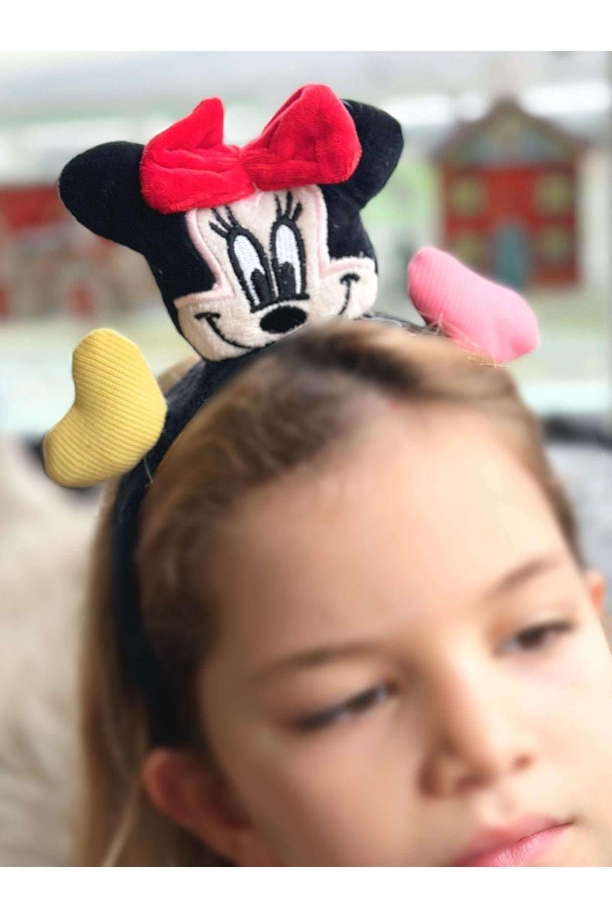 Sevimli Dev Büyük 3d Boyutlu Oyuncak Peluş Minnie Mouse Taç Kalpli Fare Çocuk Tacı