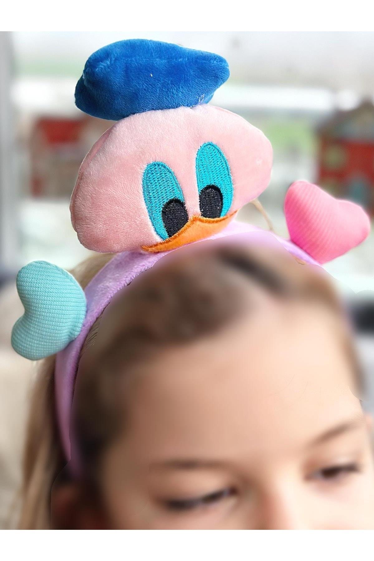 Sevimli Dev Büyük 3d Boyutlu Oyuncak Peluş Donald Taç Kalpli Ördek Çocuk Tacı