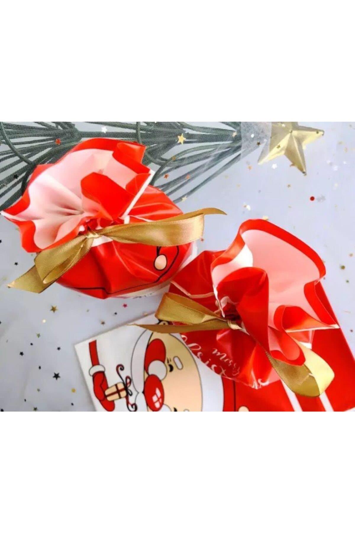 Sevimli Geyikli Yılbaşı 5li Kurabiye Hediye Paketi Christmas Çanta Kurdeleli